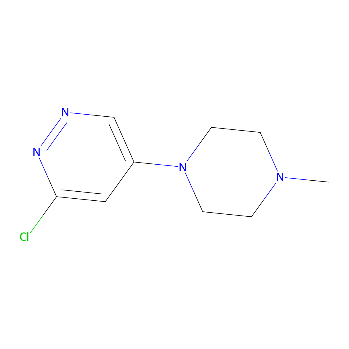 3-Chloro-5-(4-methylpiperazin-1-yl)pyridazine molecular structure, CAS 1201176-24-0