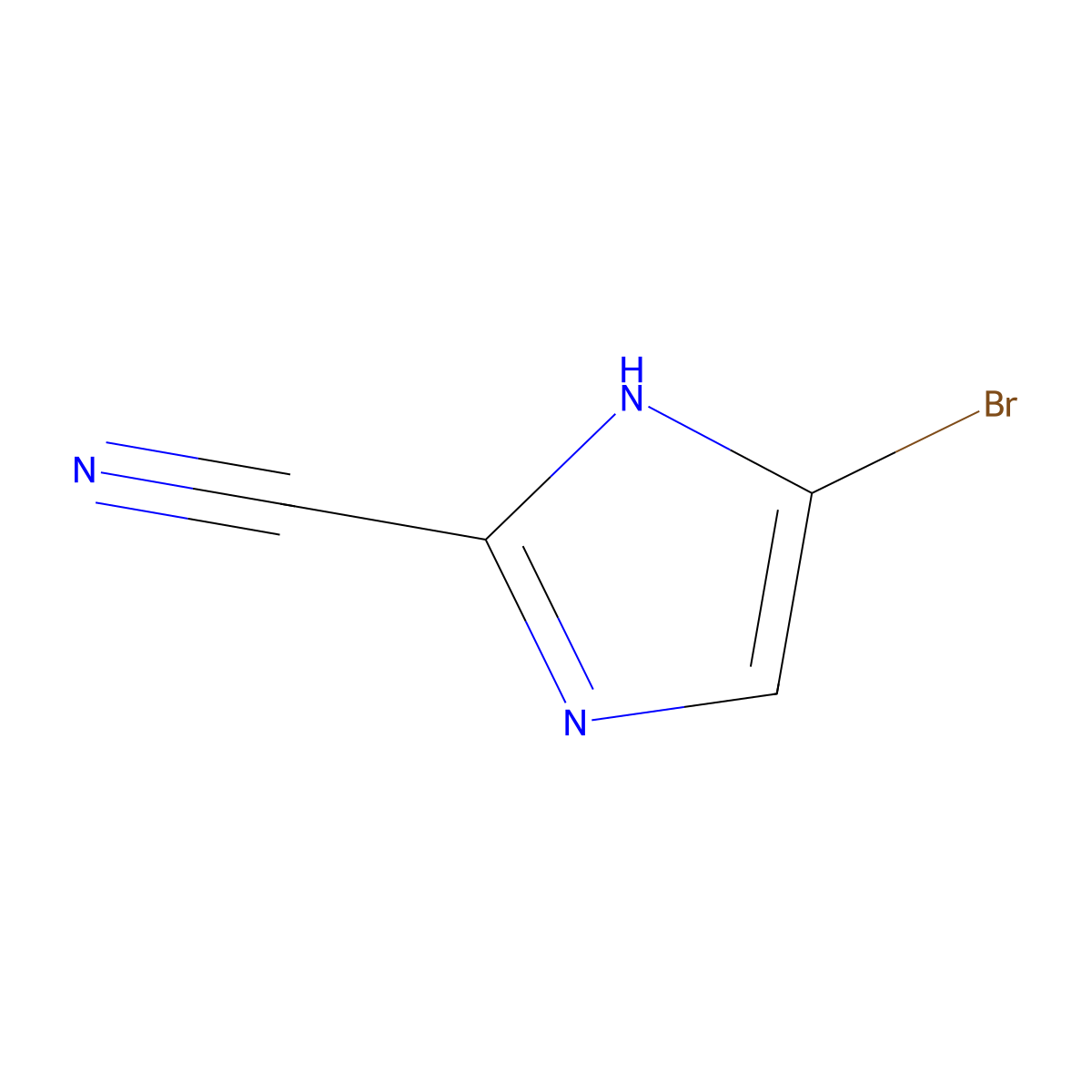 5-Bromo-1H-imidazole-2-carbonitrile molecular structure, CAS 120118-03-8