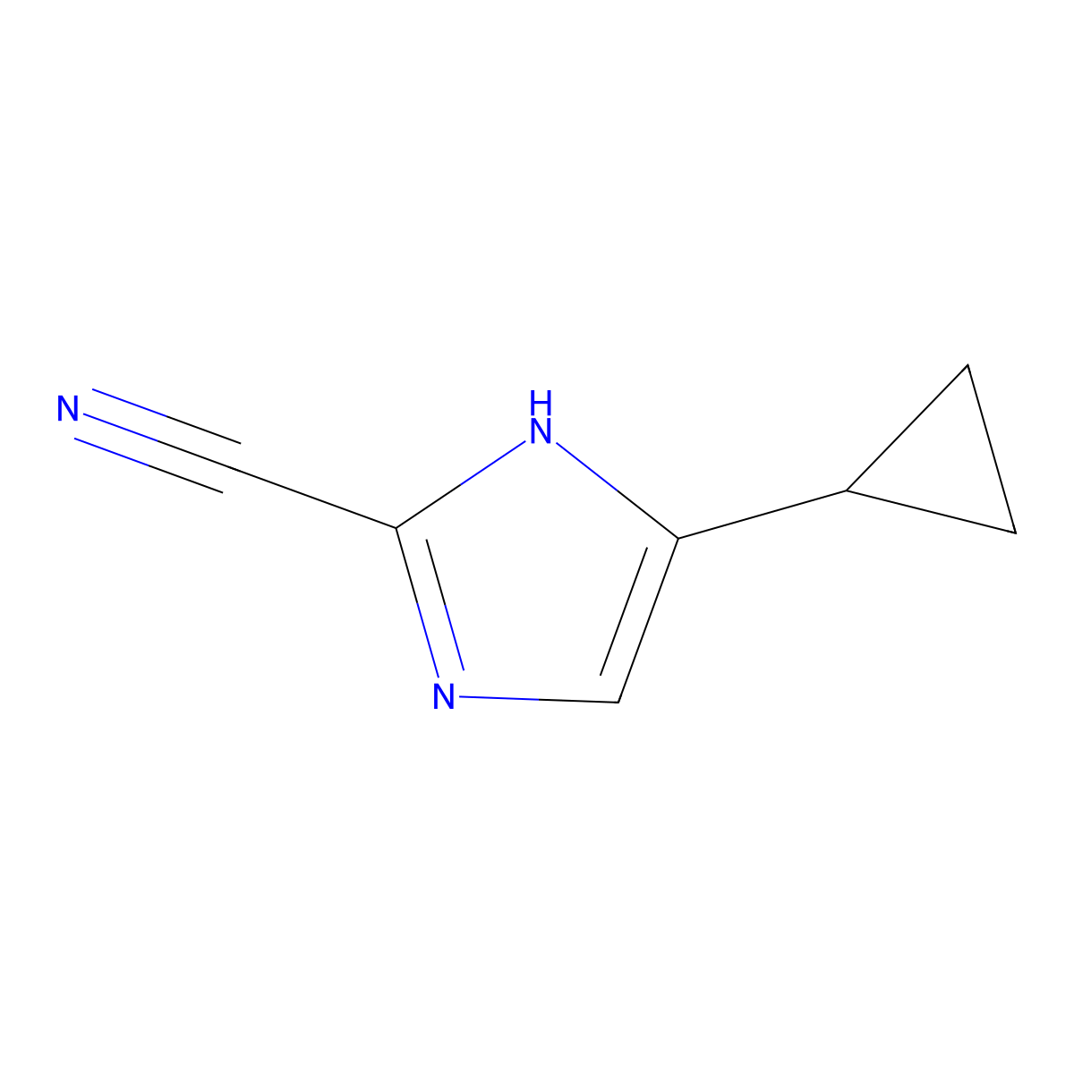 2-Cyano-4-cyclopropyl-1H-imidazole molecular structure, CAS 120118-65-2