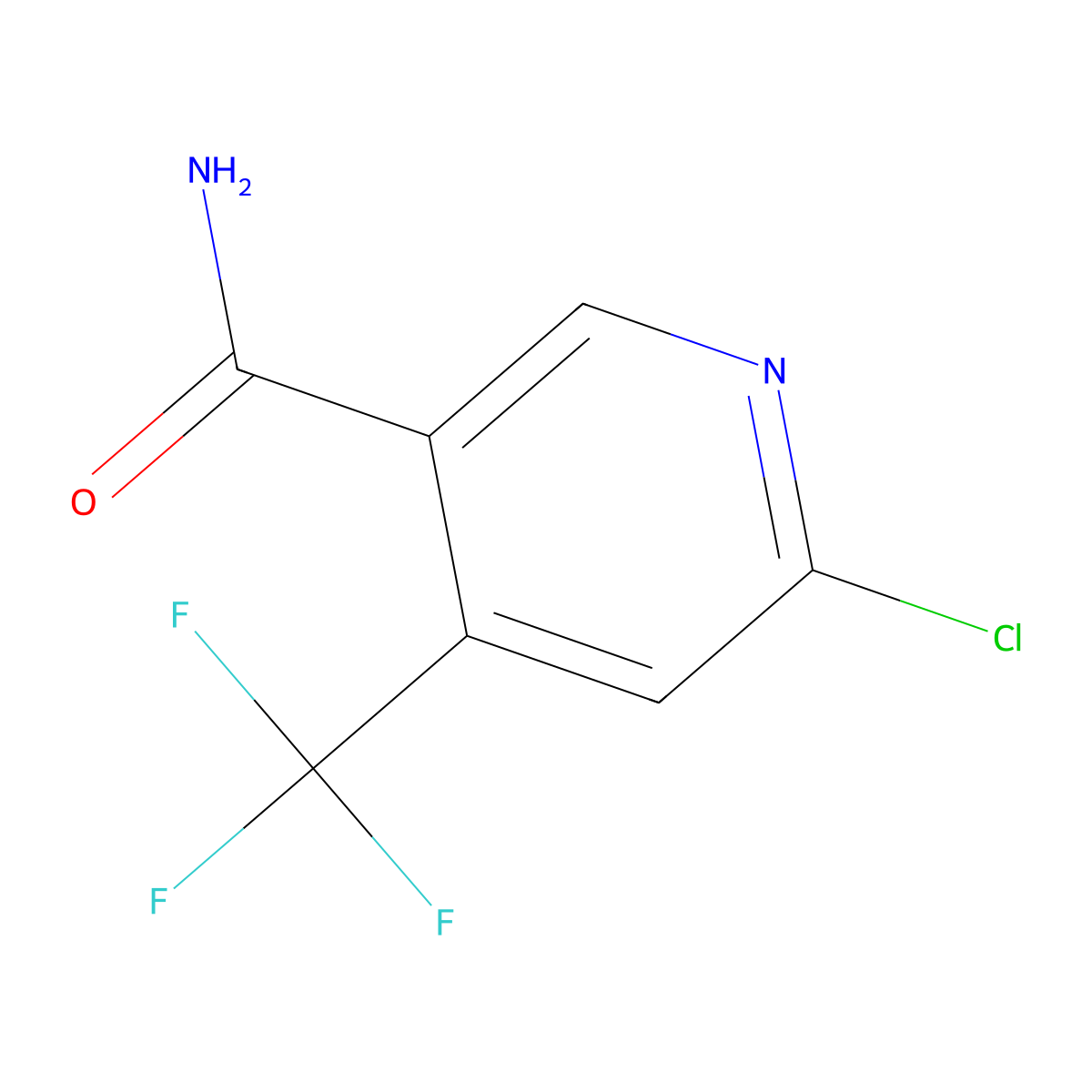 6-Chloro-4-(trifluoromethyl)nicotinamide molecular structure, CAS 1201186-88-0
