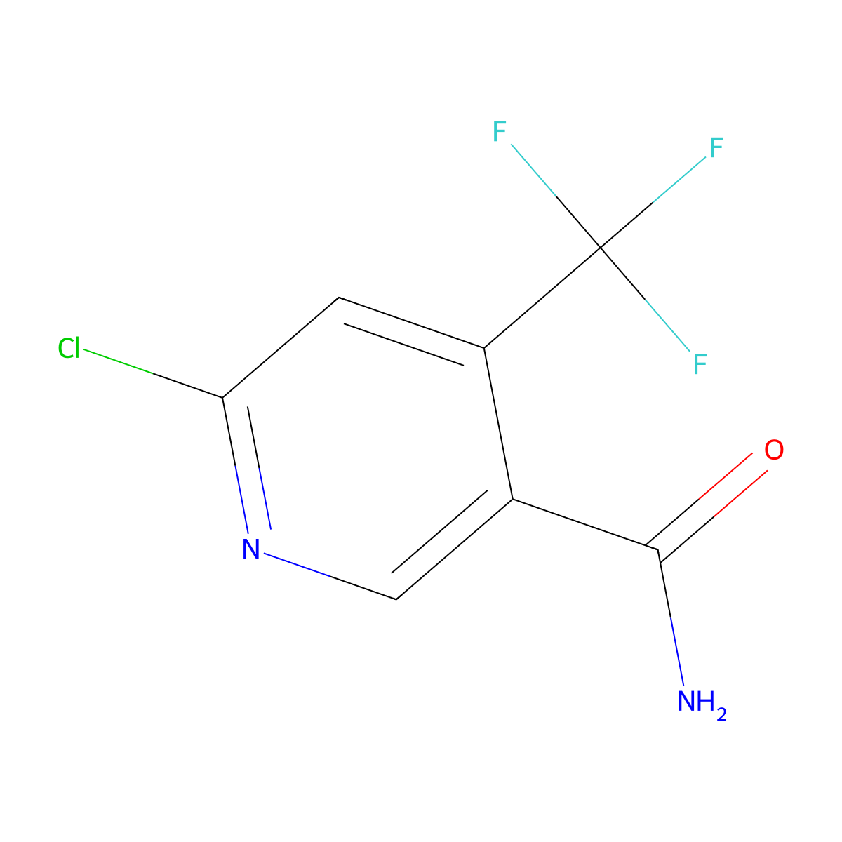 6-Chloro-4-(trifluoromethyl)nicotinamide molecular structure, CAS 1201186-88-0