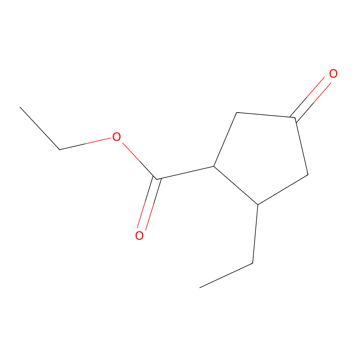 Cyclopentanecarboxylic acid, 2-ethyl-4-oxo-, ethyl ester molecular structure, CAS 1201187-11-2