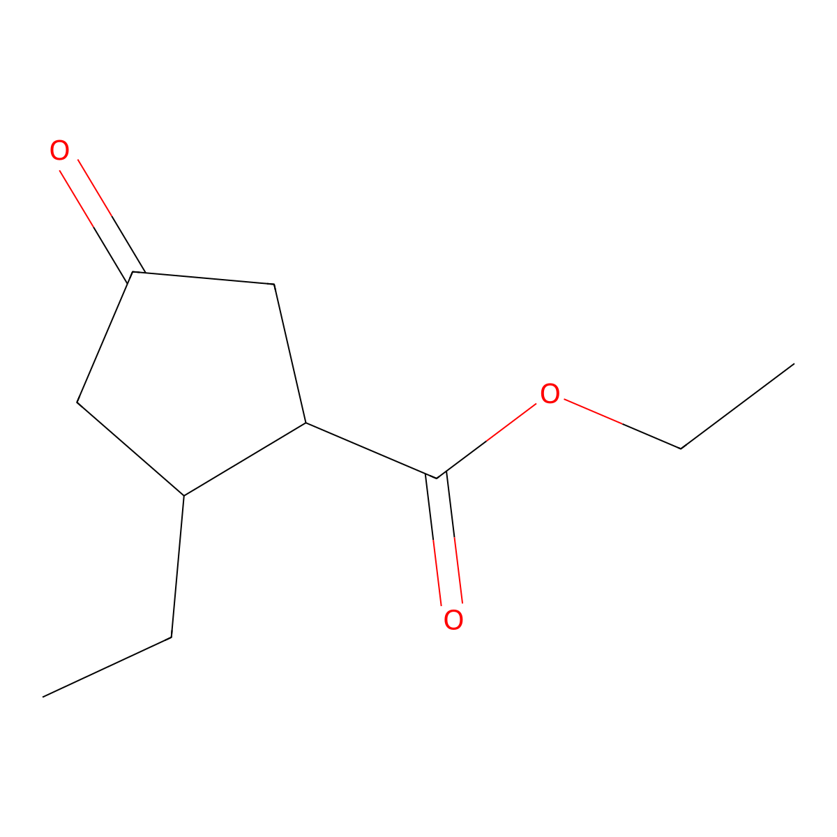 Cyclopentanecarboxylic acid, 2-ethyl-4-oxo-, ethyl ester molecular structure, CAS 1201187-11-2