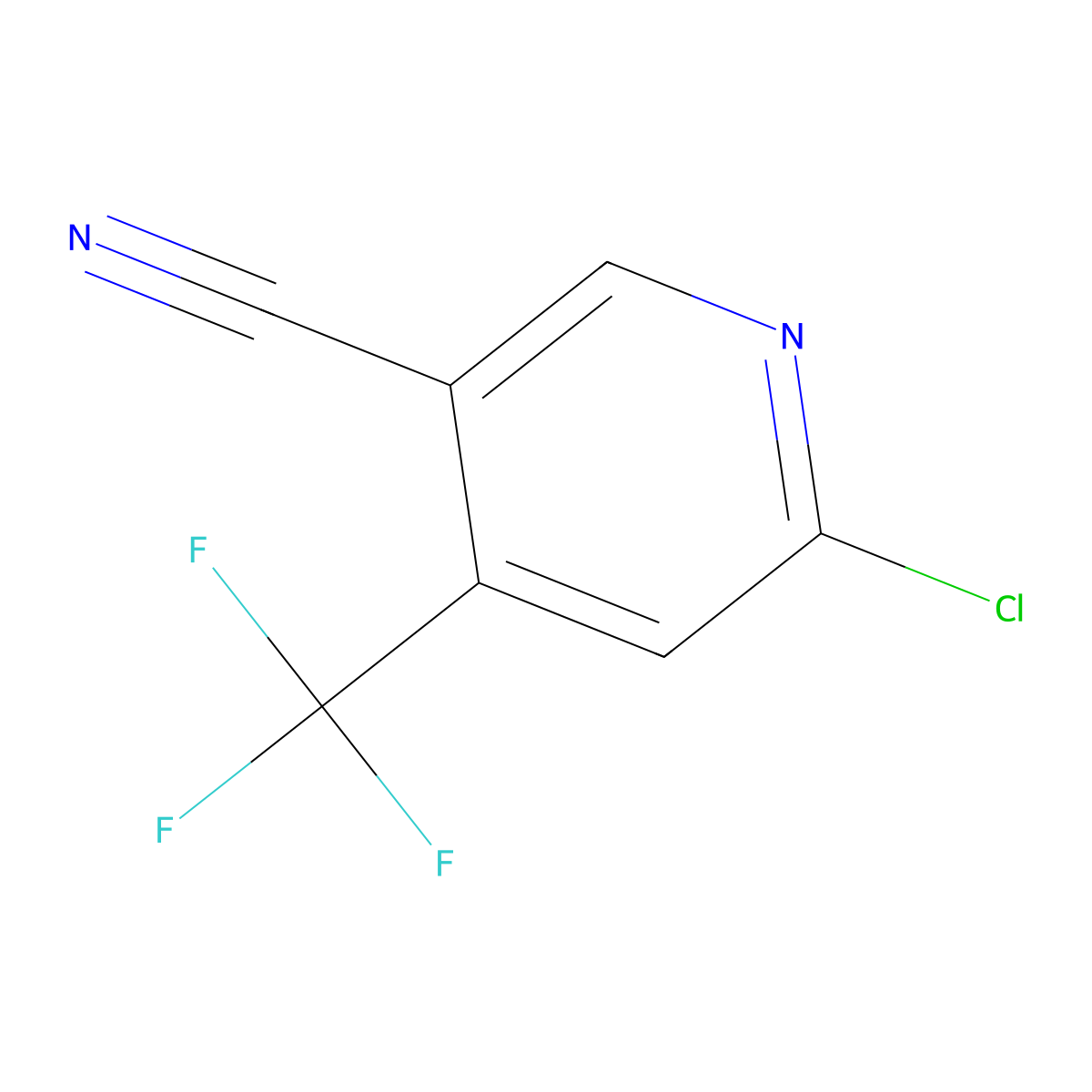 6-Chloro-4-(trifluoromethyl)nicotinonitrile molecular structure, CAS 1201187-18-9