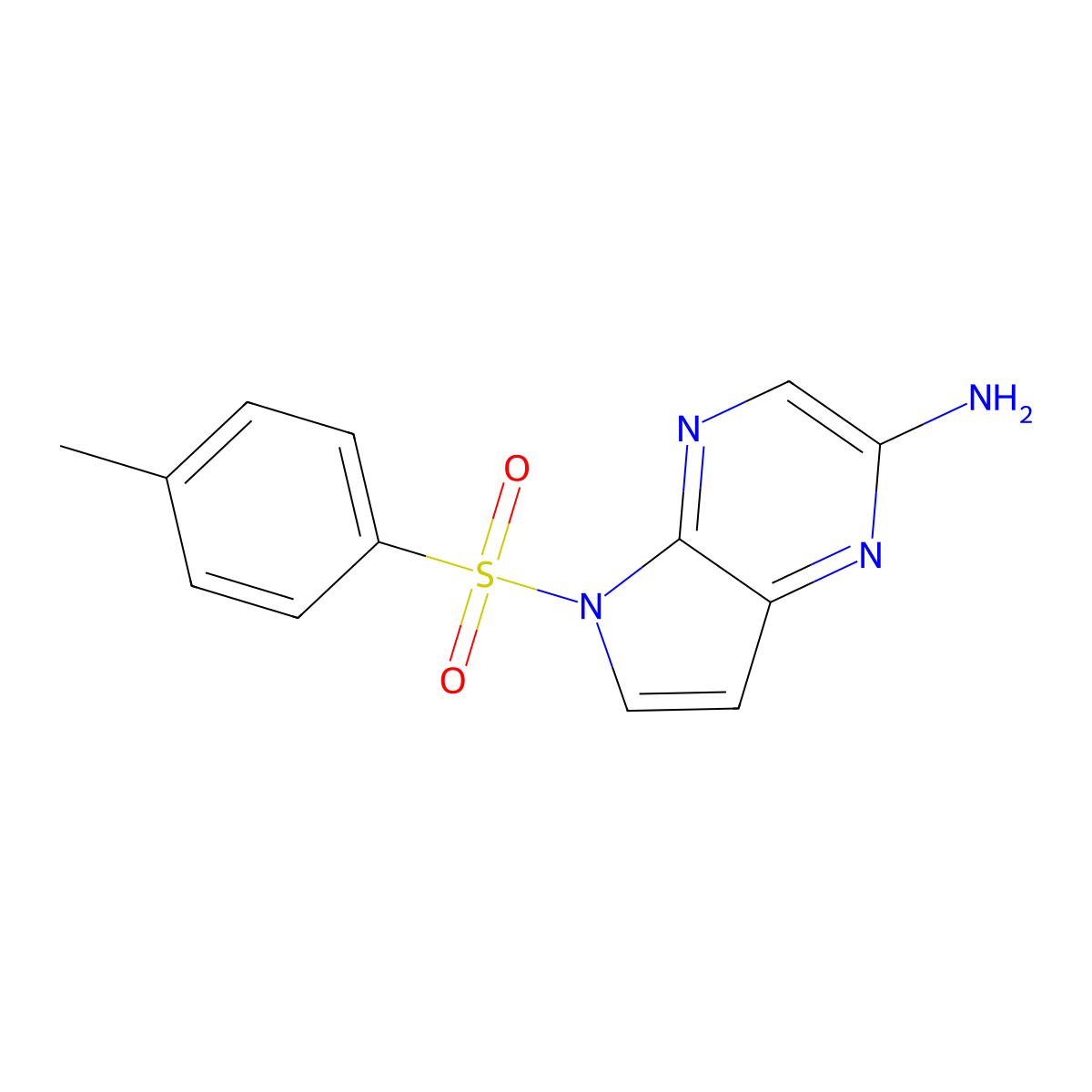 5-tosyl-5H-pyrrolo[2,3-b]pyrazin-2-amine molecular structure, CAS 1201187-46-3