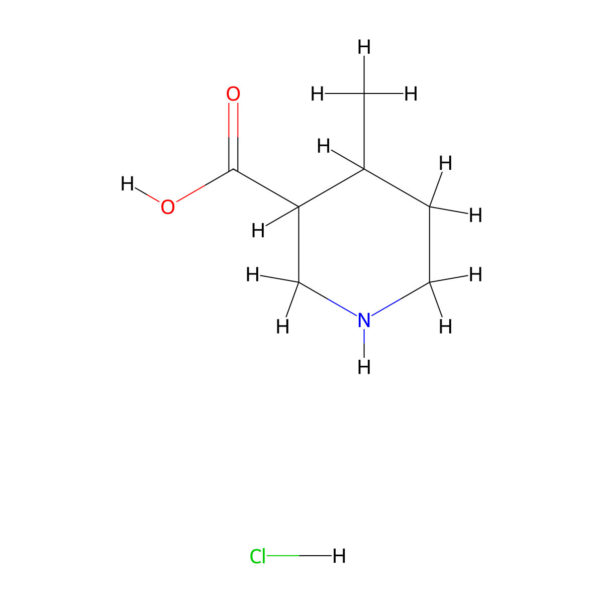 4-Methylpiperidine-3-carboxylic acid hydrochloride molecular structure, CAS 1201187-87-2
