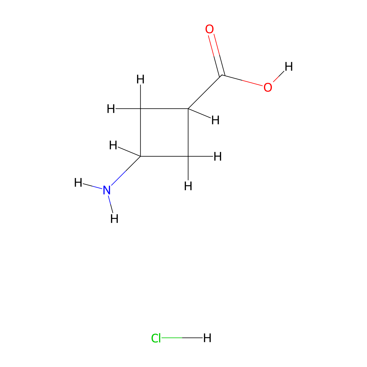 (1r,3r)-3-Aminocyclobutane-1-carboxylic acid hydrochloride molecular structure, CAS 1201190-01-3