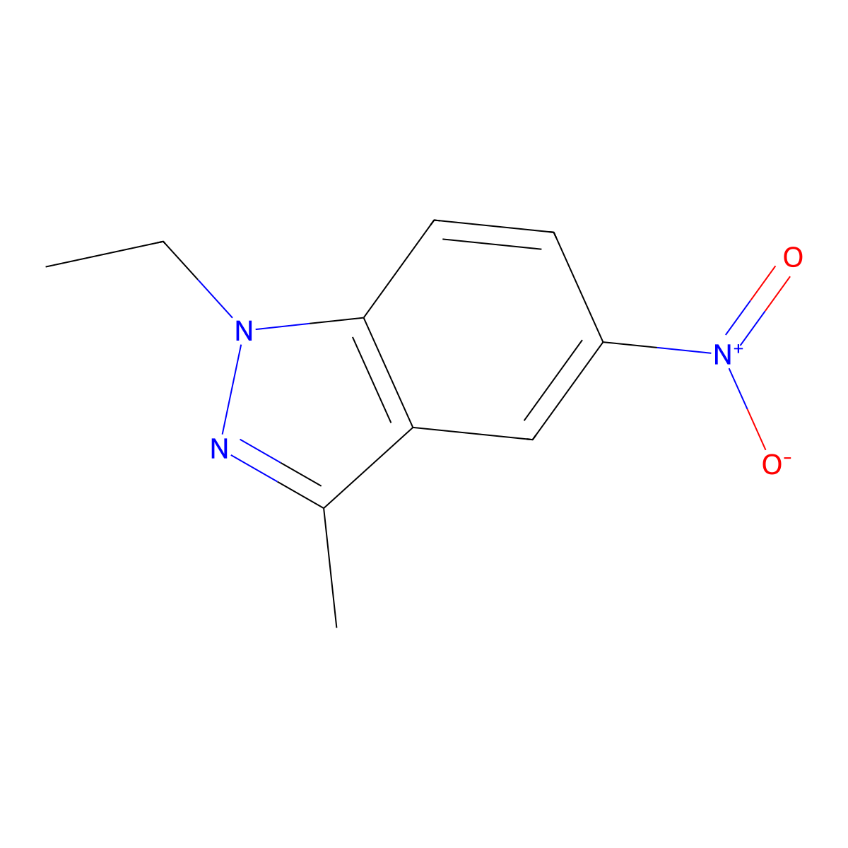 1-Ethyl-3-methyl-5-nitro-1H-indazole molecular structure, CAS 1201195-58-5
