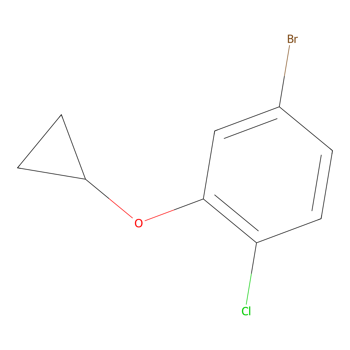 4-Bromo-1-chloro-2-cyclopropoxybenzene molecular structure, CAS 1201196-54-4