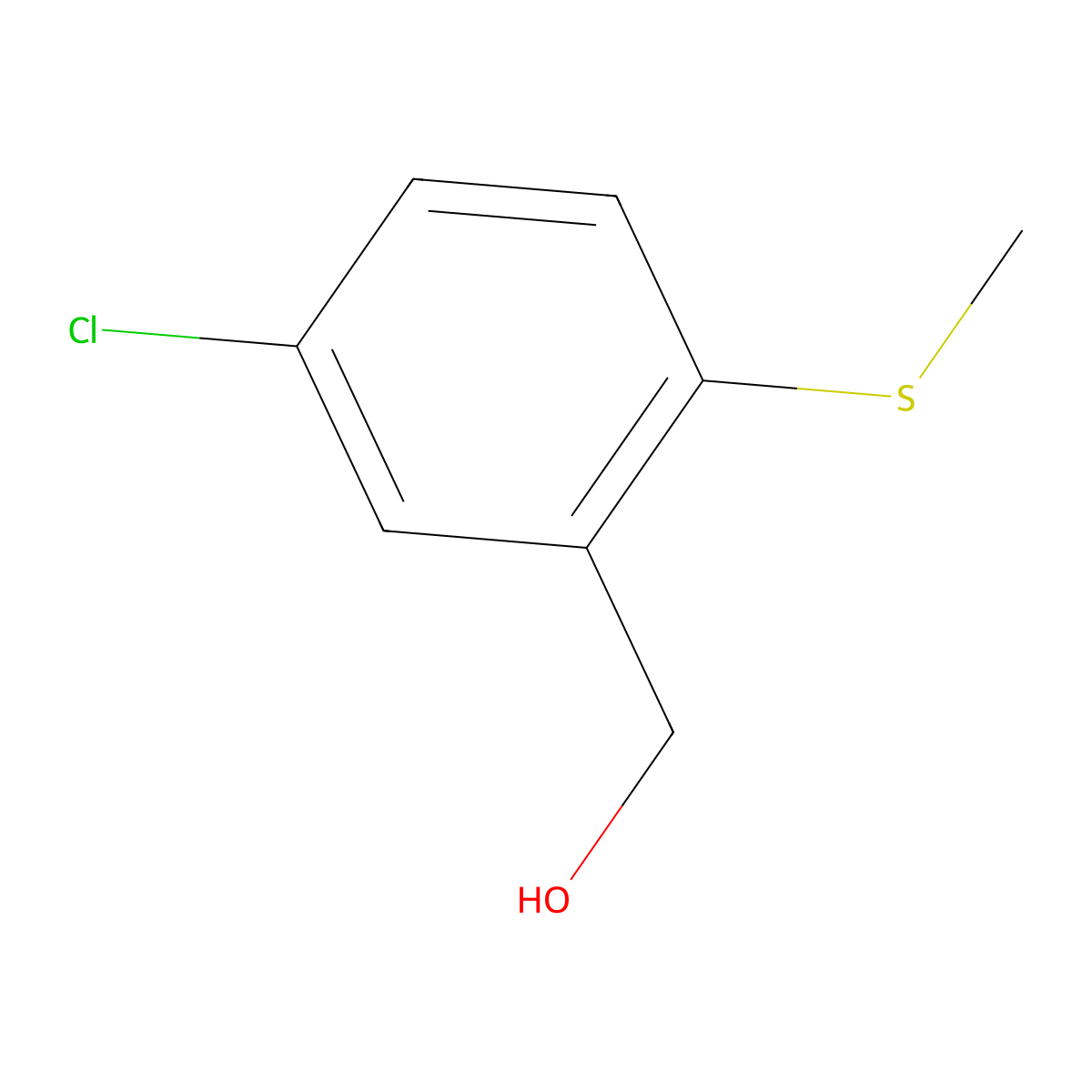 5-Chloro-2-(methylthio)benzyl alcohol molecular structure, CAS 120121-38-2