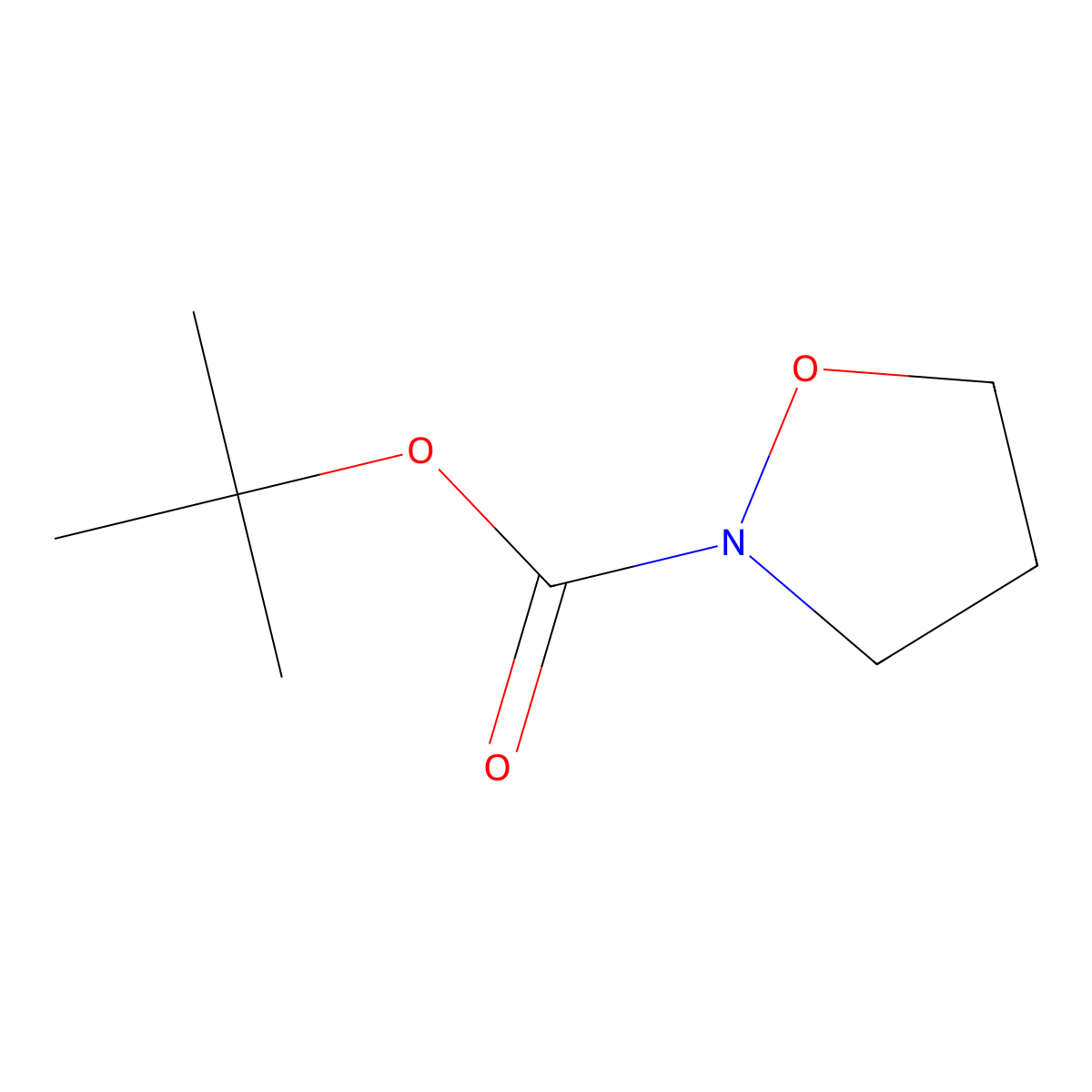 tert-Butyl isoxazolidine-2-carboxylate molecular structure, CAS 1201221-84-2