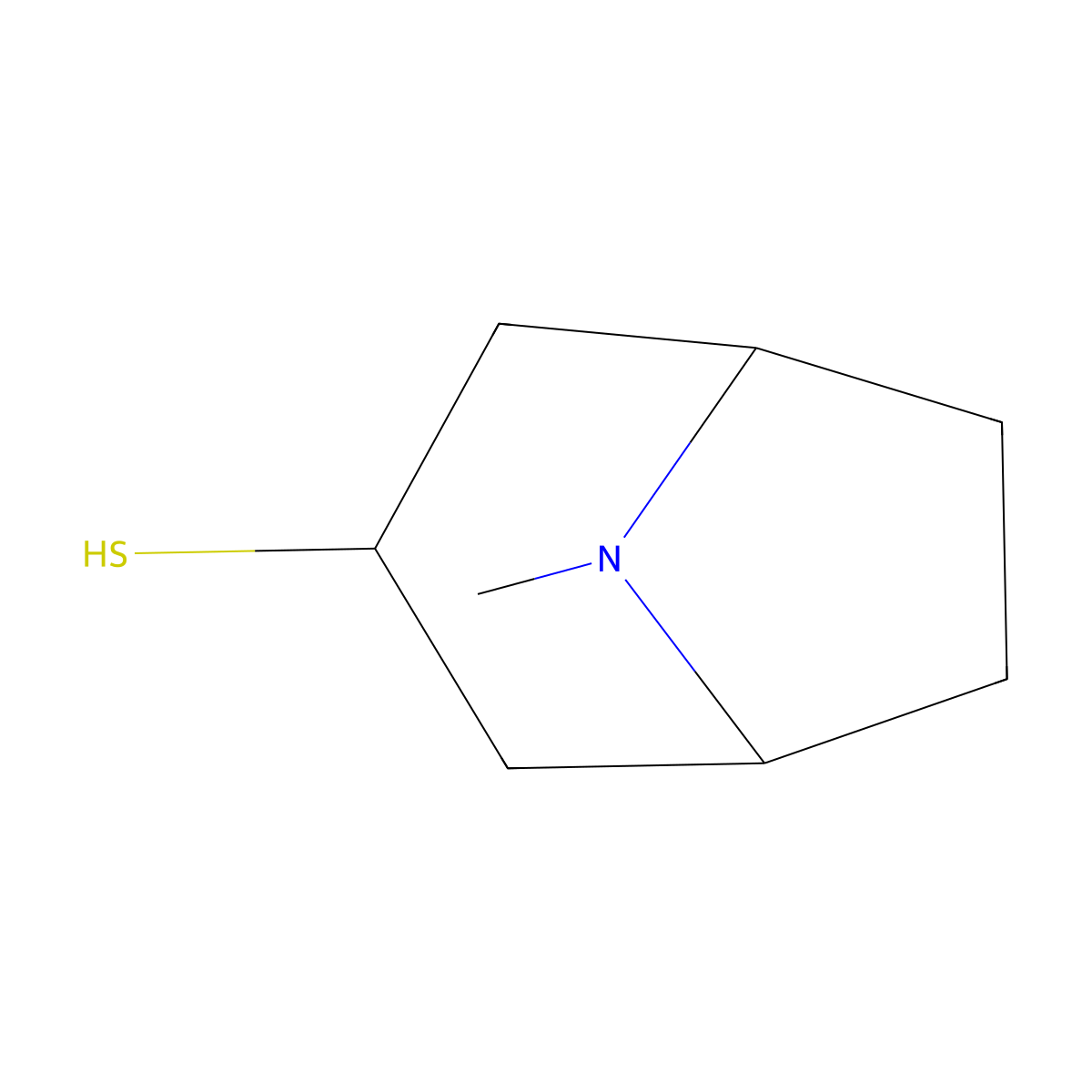 8-Methyl-8-azabicyclo[3.2.1]octane-3-thiol molecular structure, CAS 1201222-23-2