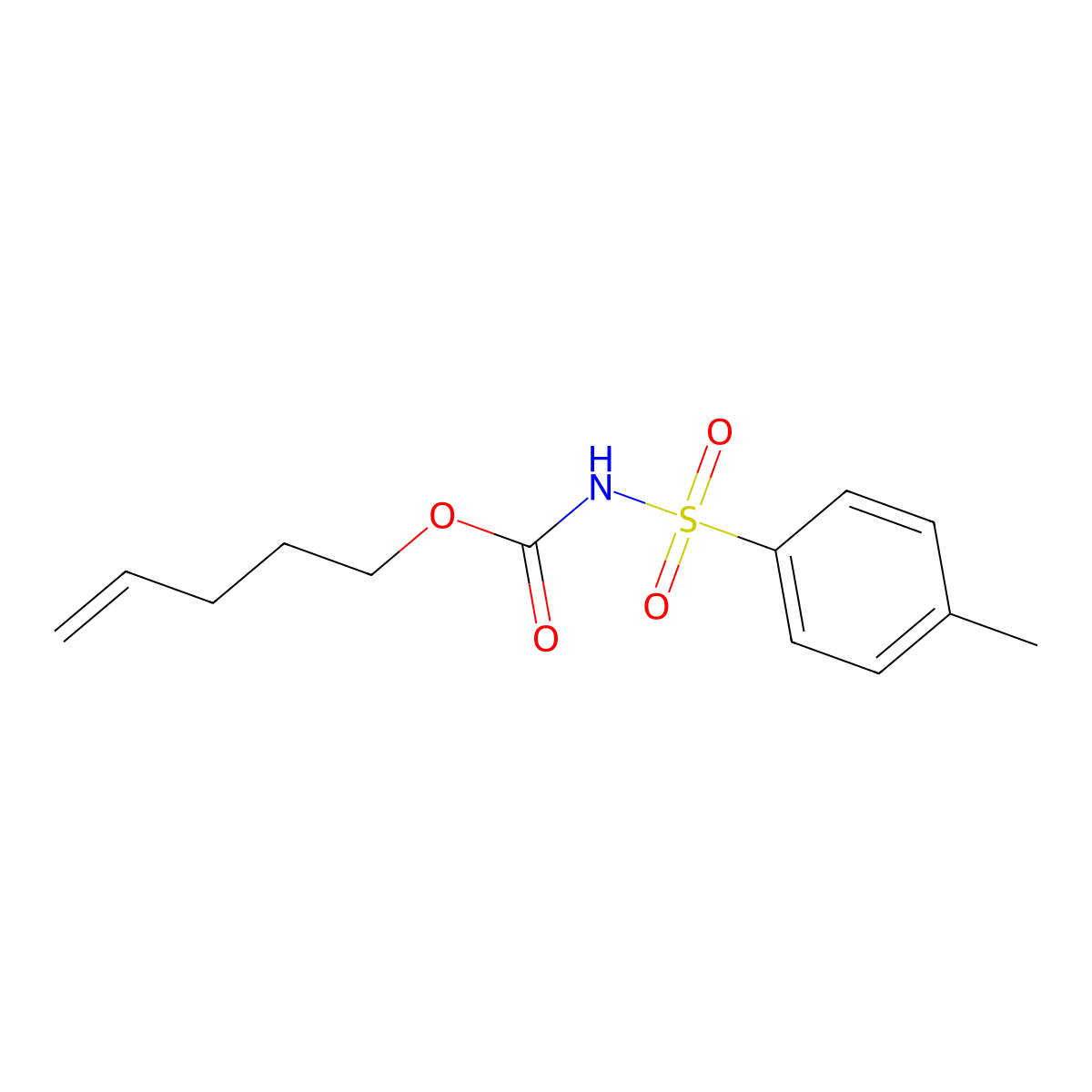 Pent-4-enyl N-(p-tolylsulfonyl)carbamate molecular structure, CAS 1201224-03-4