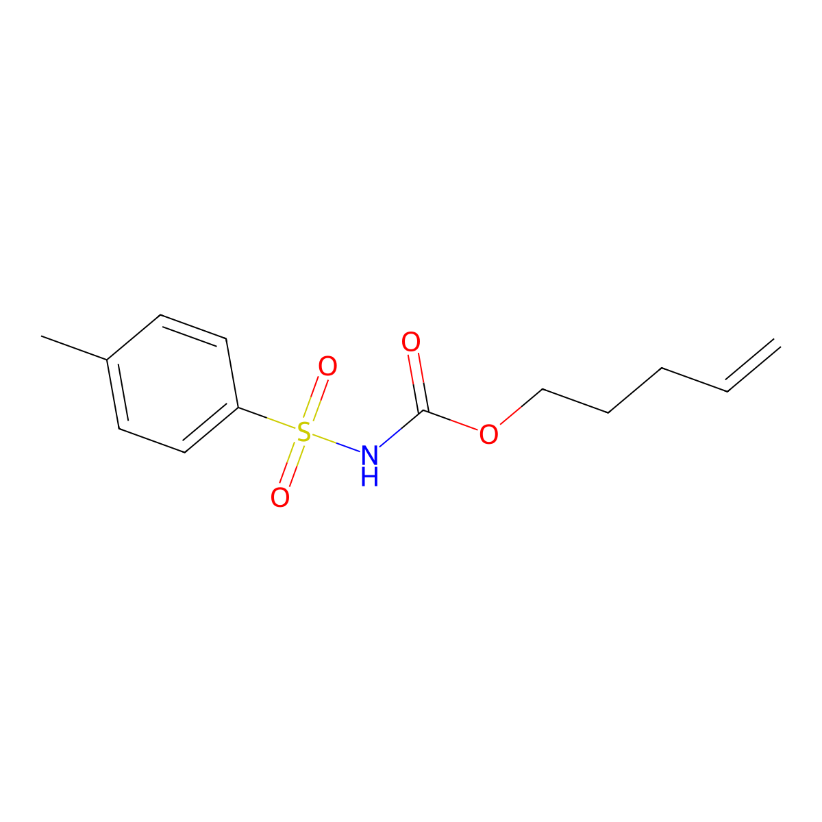 Pent-4-enyl N-(p-tolylsulfonyl)carbamate molecular structure, CAS 1201224-03-4