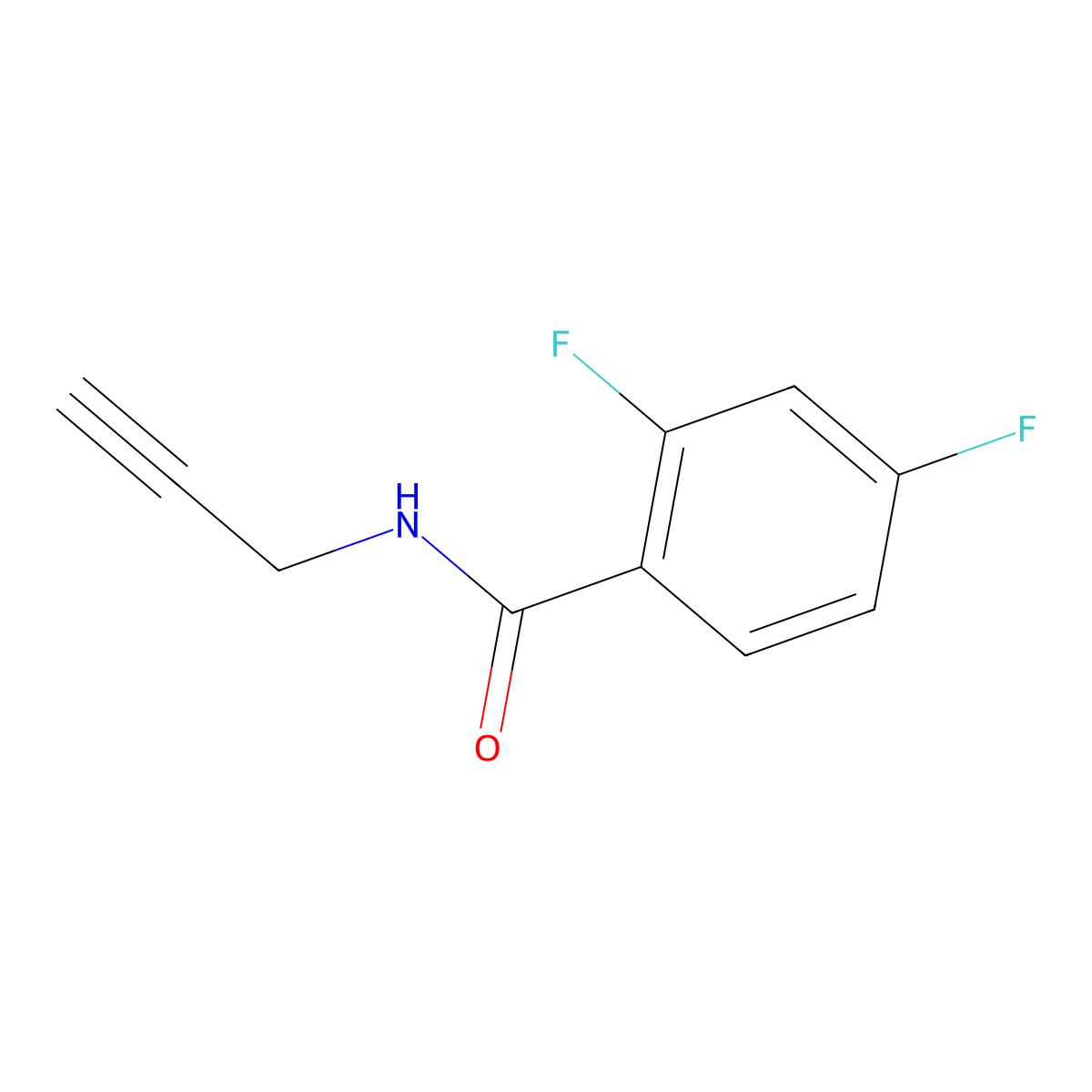 2,4-difluoro-N-(prop-2-yn-1-yl)benzamide molecular structure, CAS 1201226-34-7