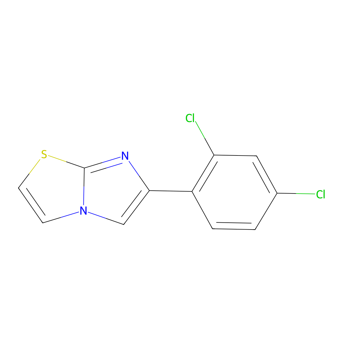 6-(2,4-Dichlorophenyl)imidazo[2,1-b]thiazole molecular structure, CAS 120123-67-3