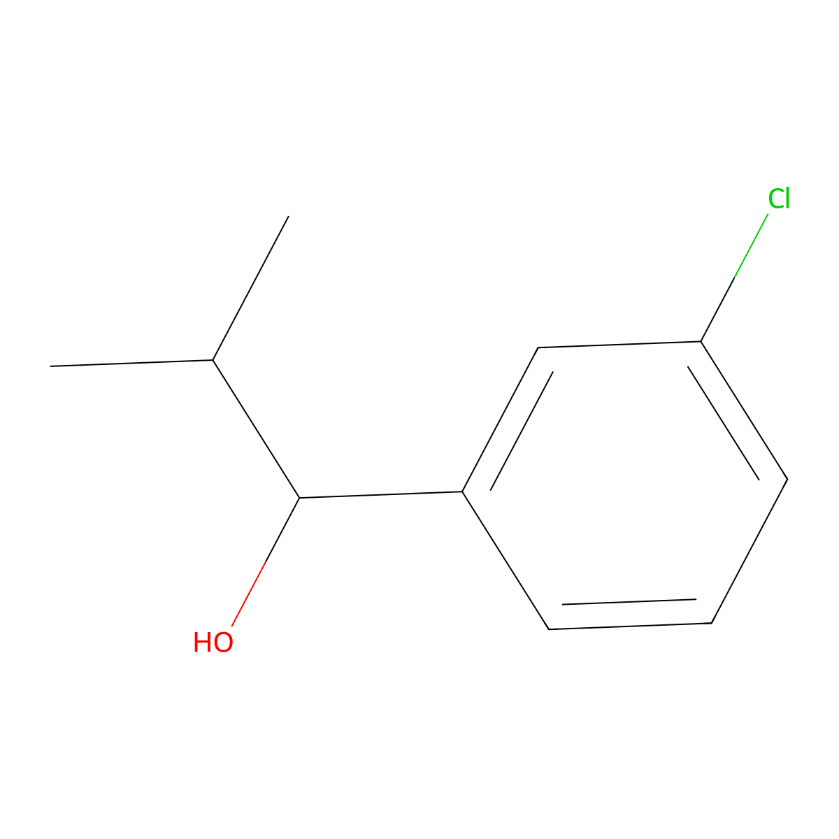 1-(3-Chlorophenyl)-2-methylpropan-1-ol molecular structure, CAS 120127-00-6