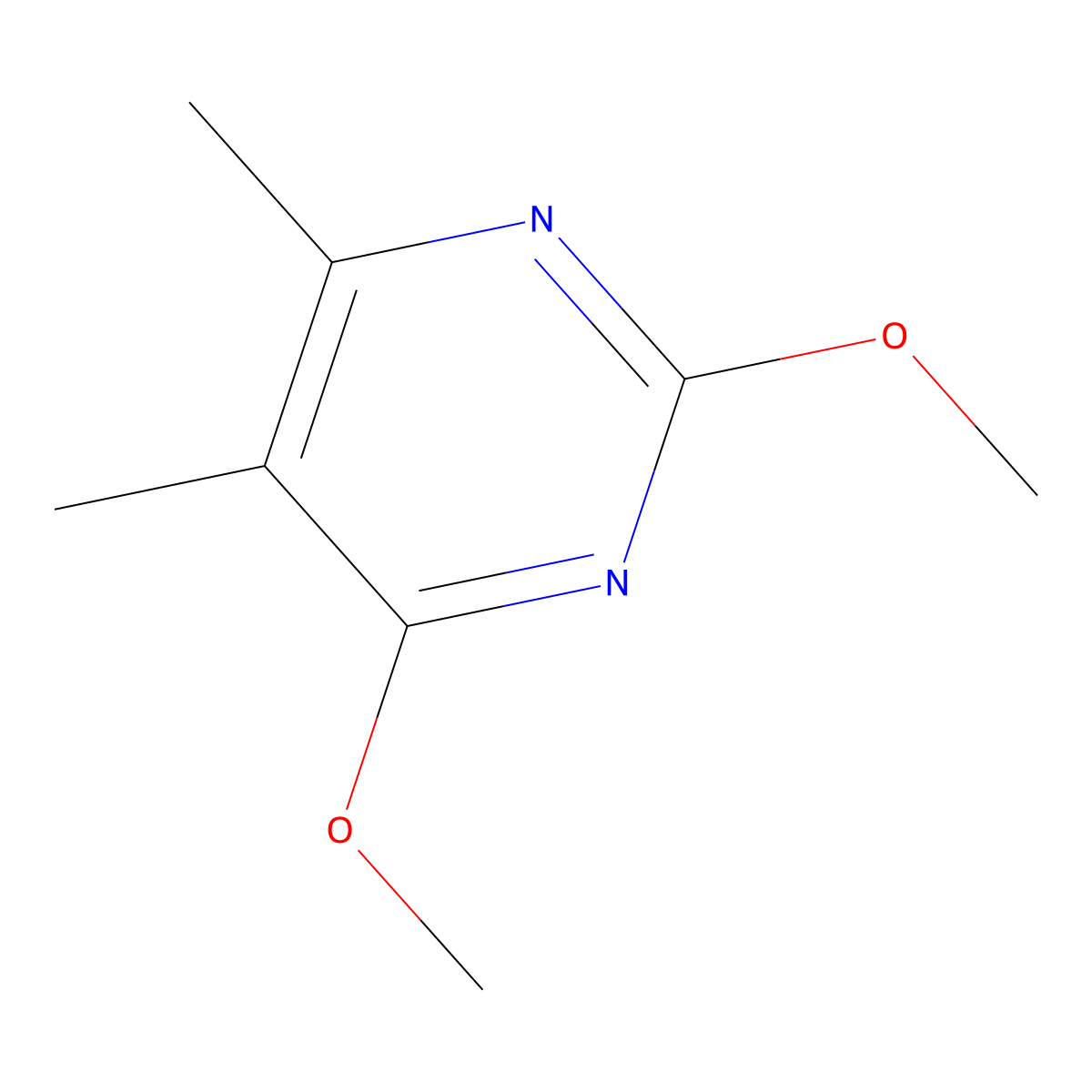2,4-Dimethoxy-5,6-dimethylpyrimidine molecular structure, CAS 120129-83-1