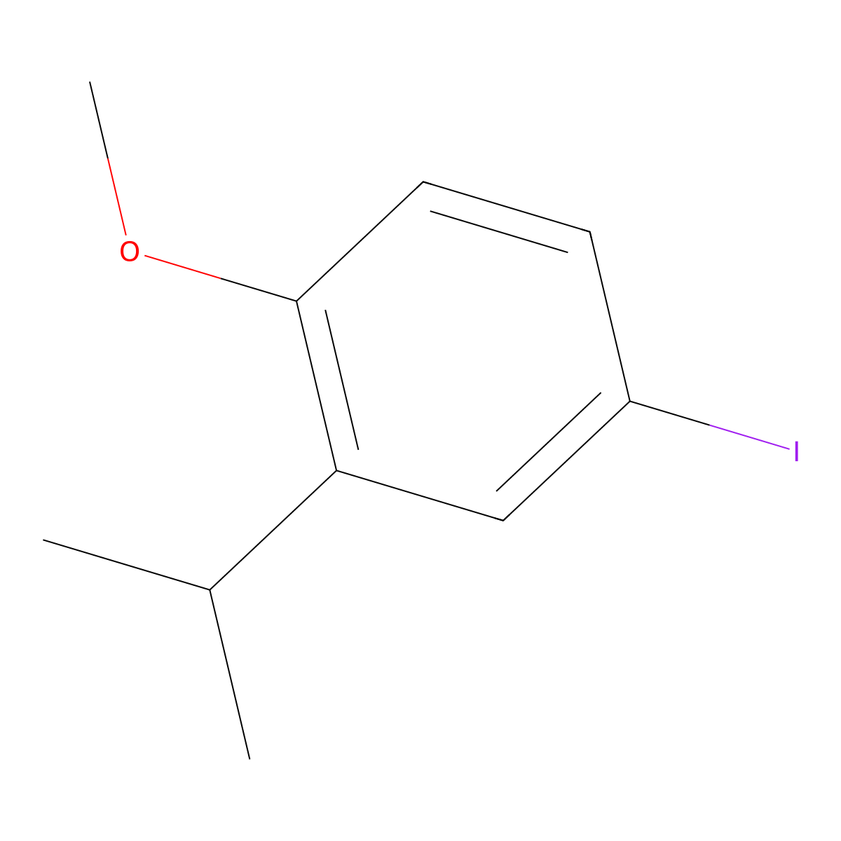4-Iodo-2-isopropyl-1-methoxybenzene molecular structure, CAS 120129-91-1