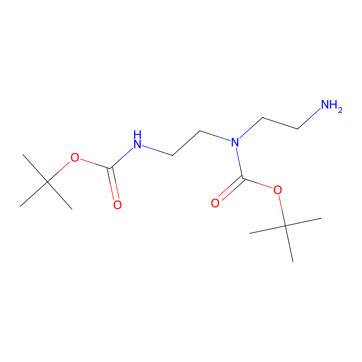 1,4-Bis-Boc-1,4,7-triazaheptane molecular structure, CAS 120131-72-8