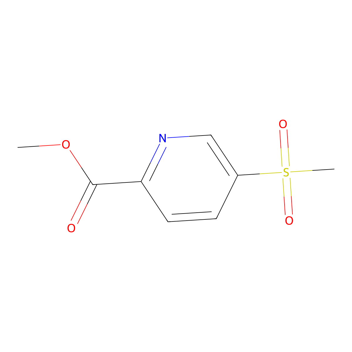 Methyl 5-(methylsulfonyl)picolinate molecular structure, CAS 1201326-81-9