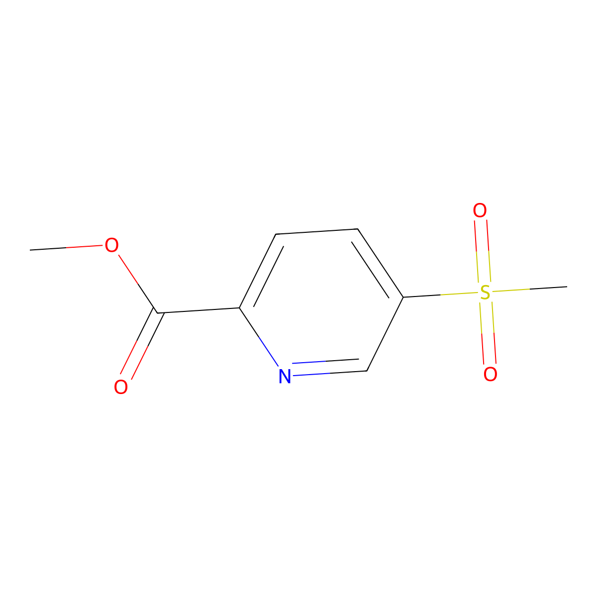 Methyl 5-(methylsulfonyl)picolinate molecular structure, CAS 1201326-81-9