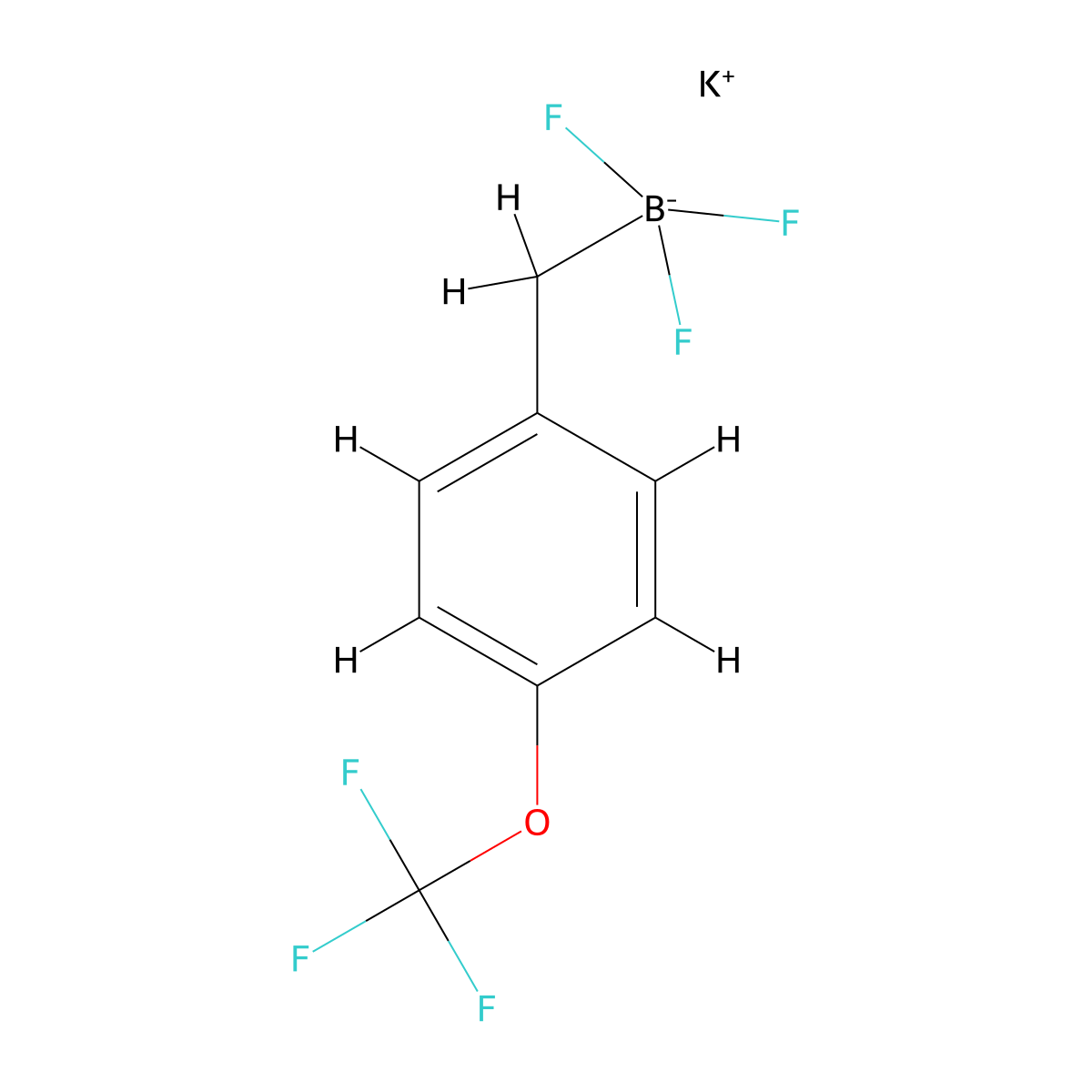 Potassium [4-(trifluoromethoxy)benzyl]trifluoroborate molecular structure, CAS 1201331-15-8