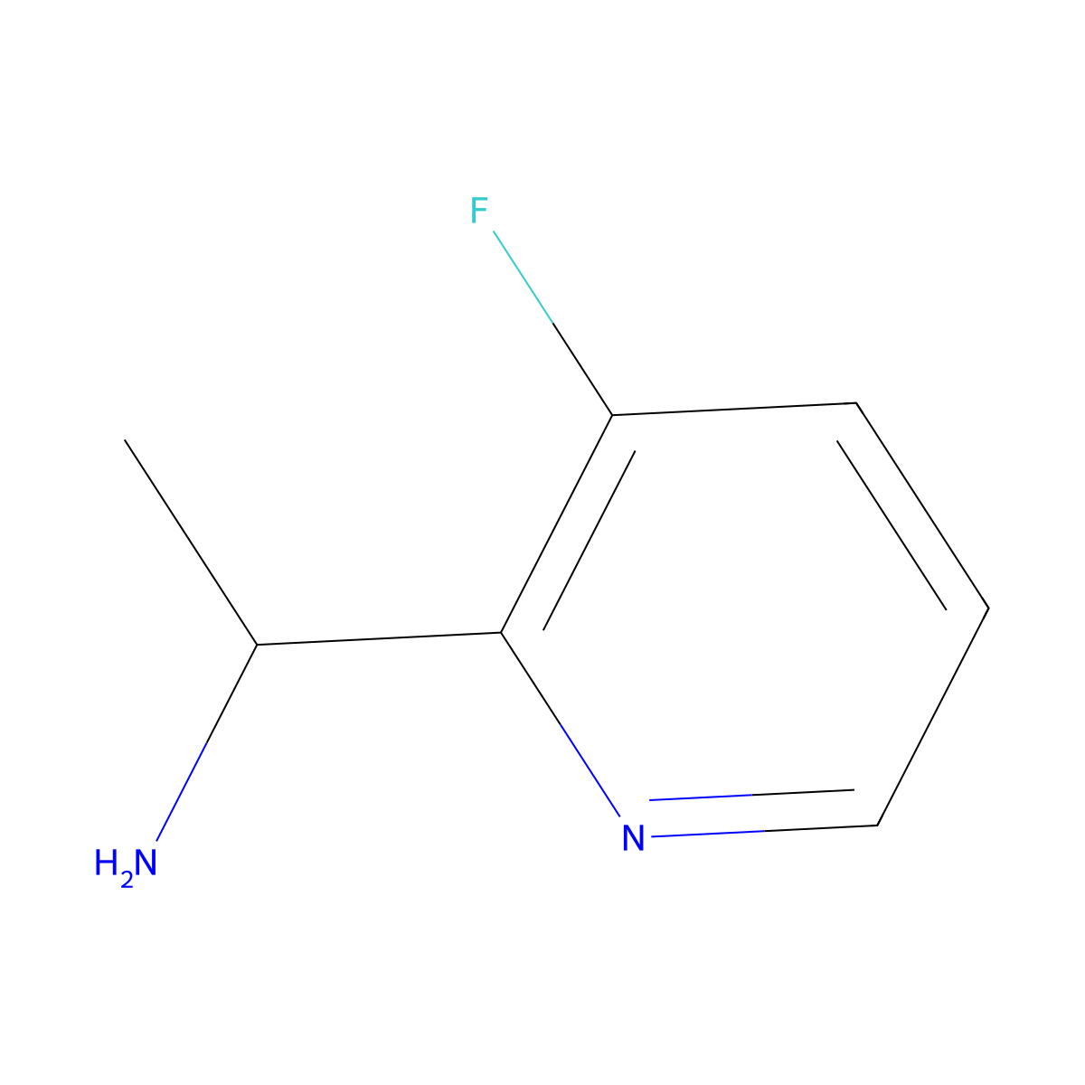 (1S)-1-(3-fluoropyridin-2-yl)ethan-1-amine molecular structure, CAS 1201363-85-0