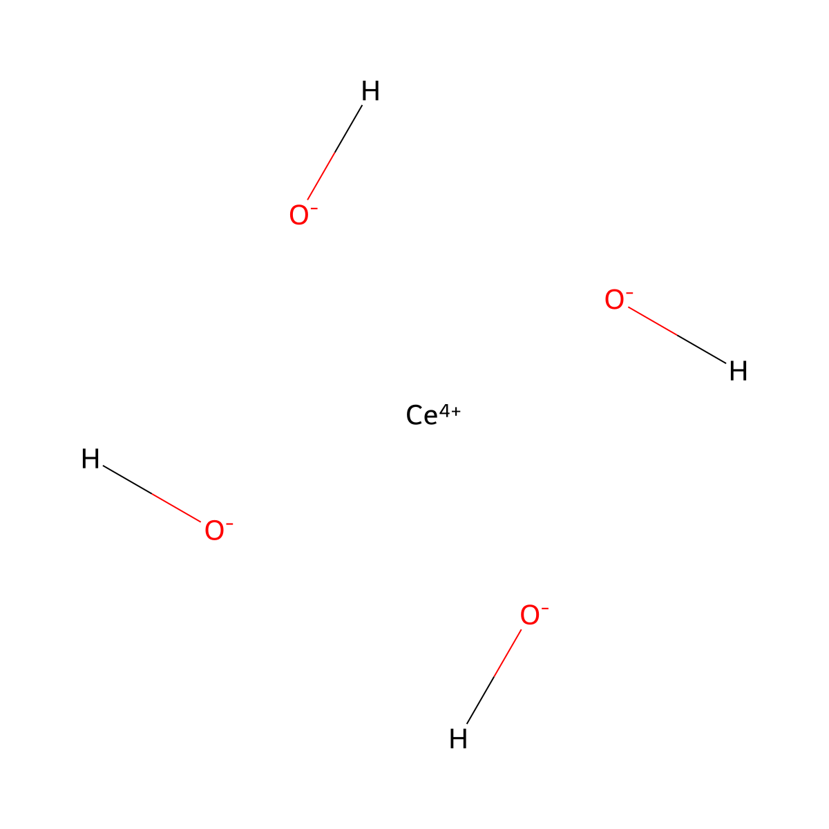 Cerium hydroxide (Ce(OH)4), (T-4)- molecular structure, CAS 12014-56-1
