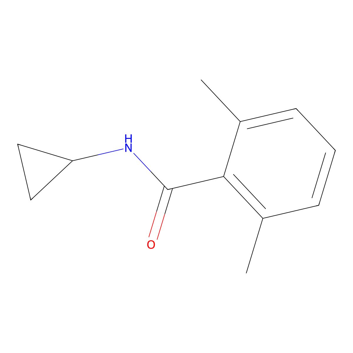 n-Cyclopropyl-2,6-dimethylbenzamide molecular structure, CAS 1201439-03-3