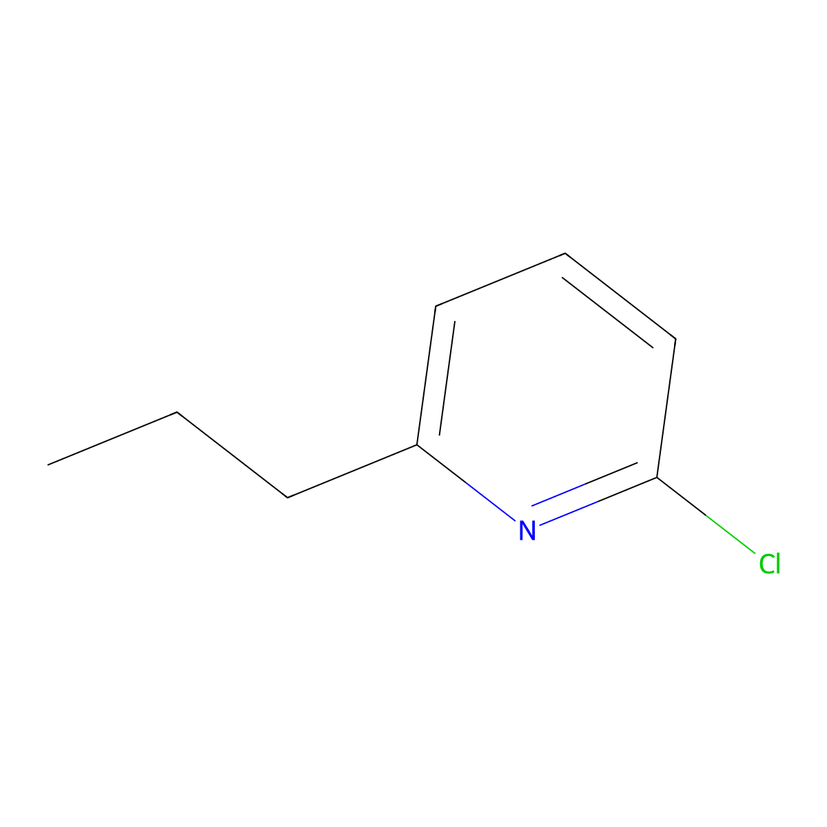 2-Chloro-6-propylpyridine molecular structure, CAS 120145-21-3