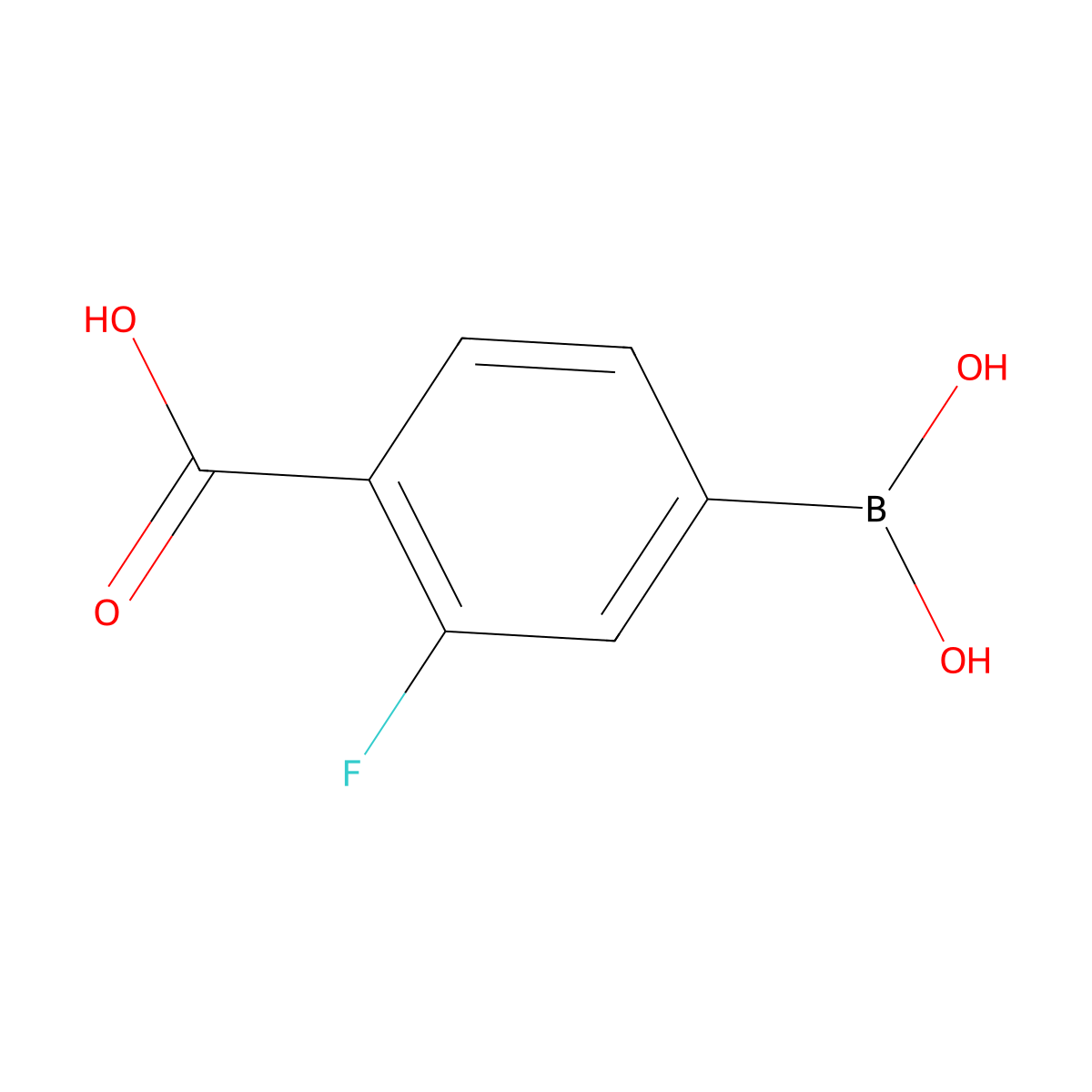 4-Carboxy-3-fluorophenylboronic acid molecular structure, CAS 120153-08-4