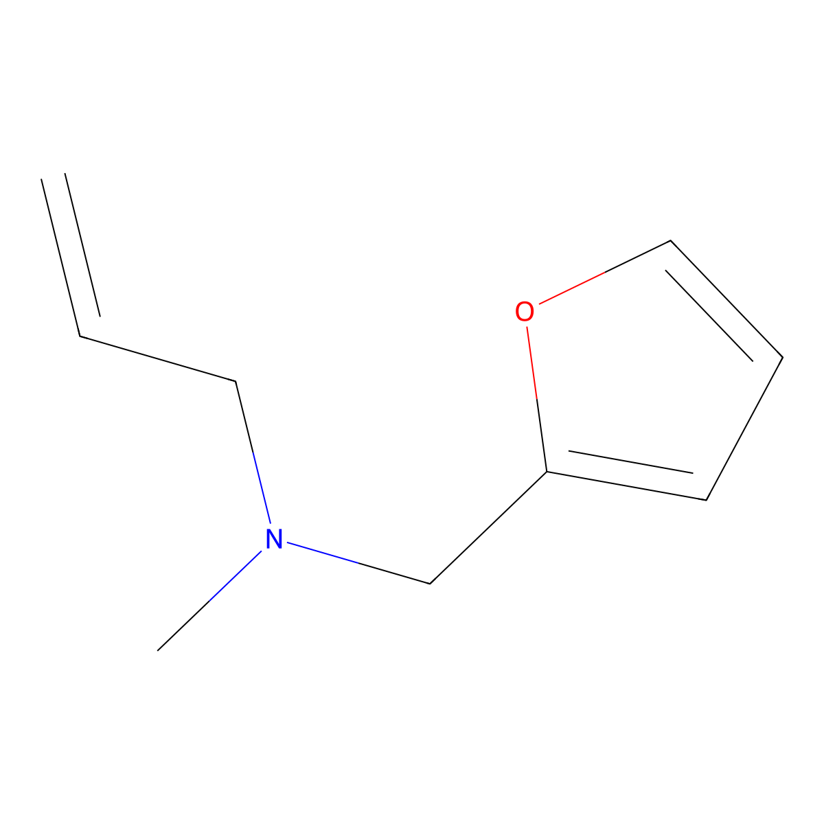 N-(furan-2-ylmethyl)-N-methylprop-2-en-1-amine molecular structure, CAS 120153-60-8