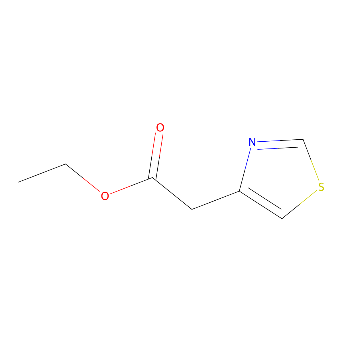 Ethyl 2-(1,3-thiazol-4-yl)acetate molecular structure, CAS 120155-43-3