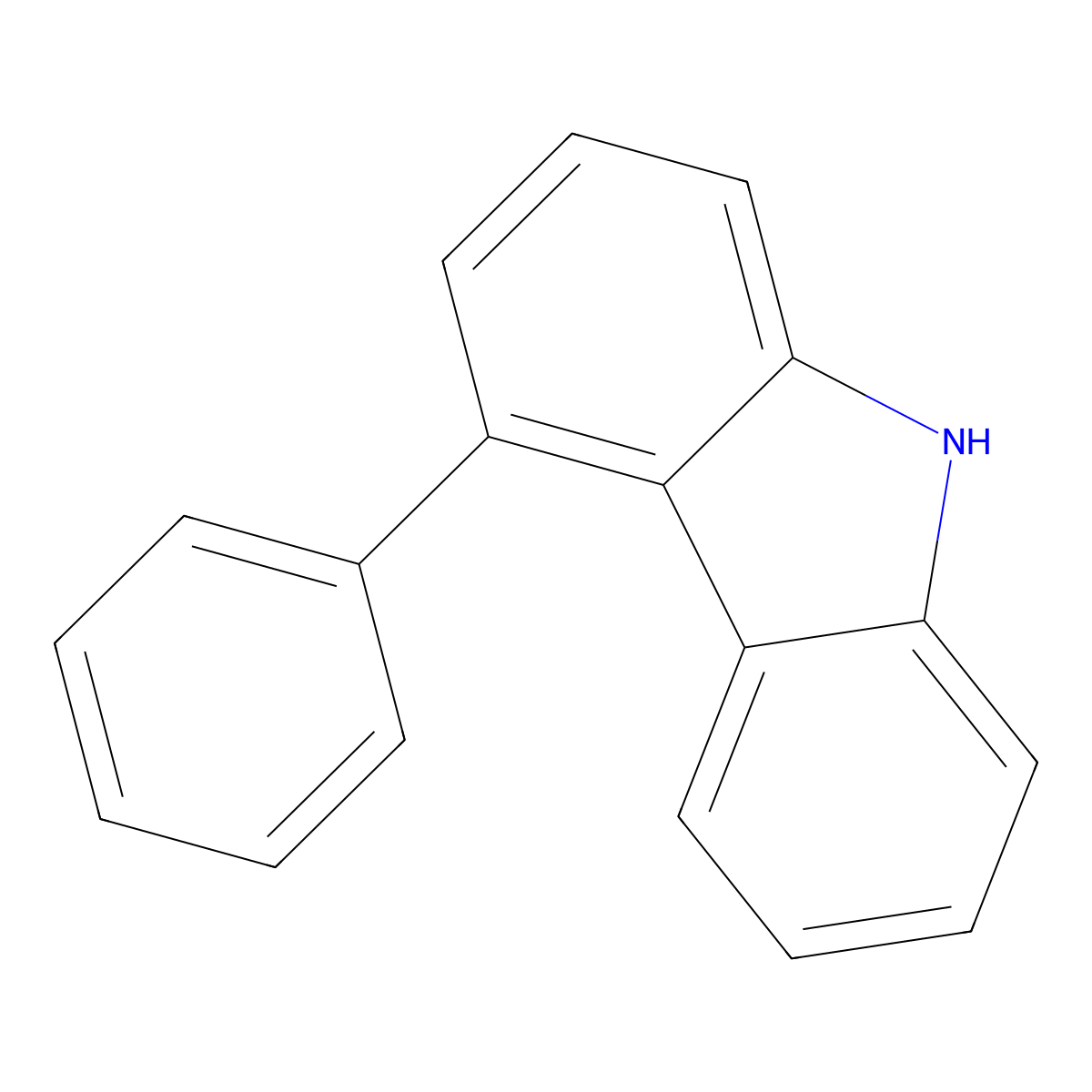 4-Phenyl-9H-carbazole molecular structure, CAS 1201561-34-3