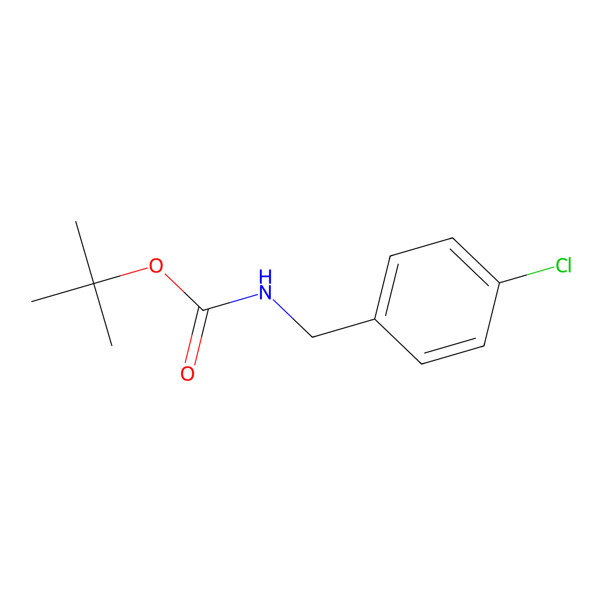 Tert-butyl 4-chlorobenzylcarbamate molecular structure, CAS 120157-95-1