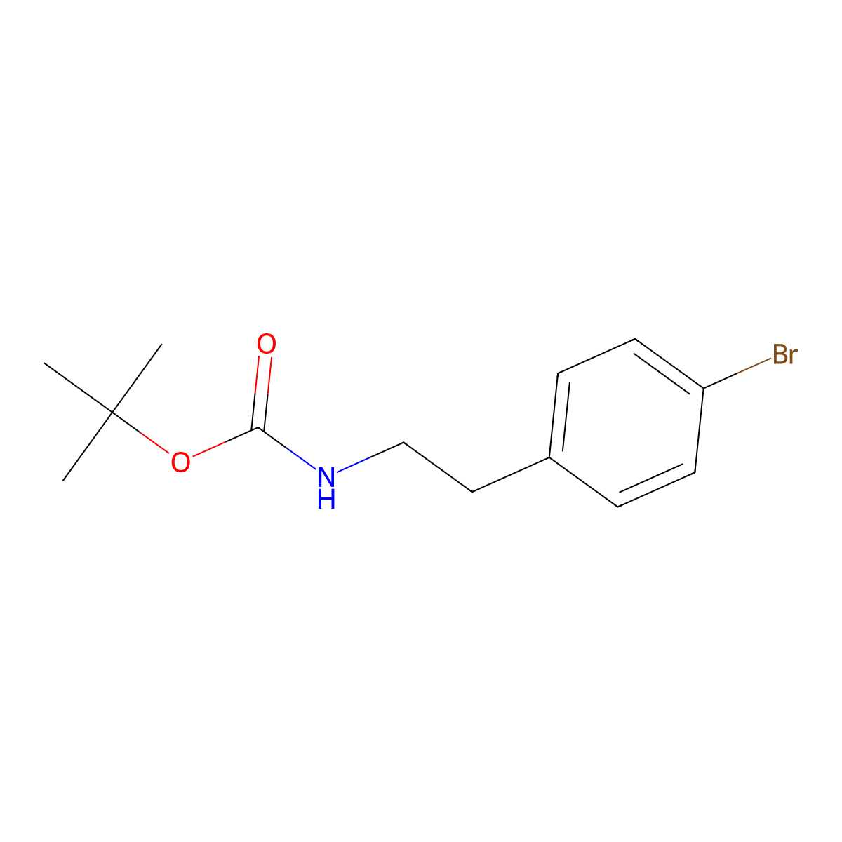 [2-(4-Bromo-phenyl)ethyl]-carbamic acid tert-butyl ester molecular structure, CAS 120157-97-3