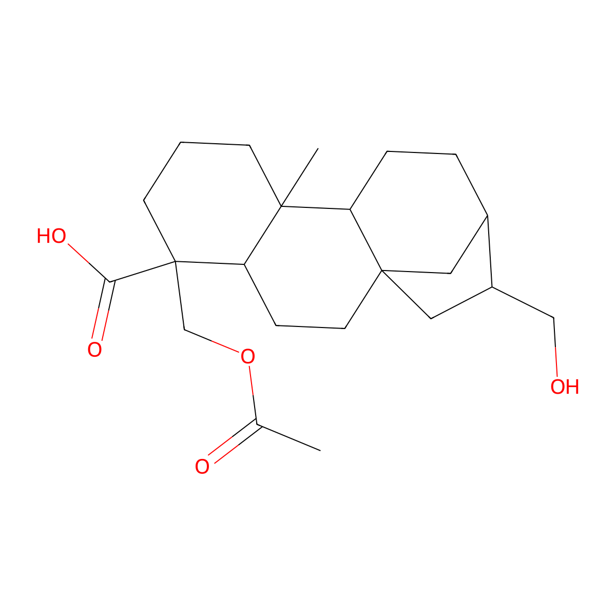 (16R)-19-Acetoxy-17-hydroxykaurane-18-oic acid molecular structure, CAS 1201590-99-9