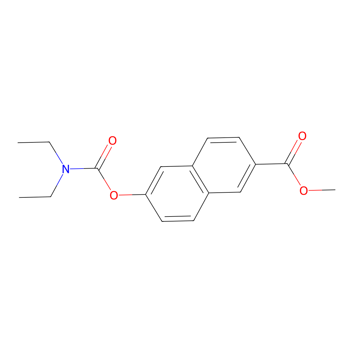 Methyl 6-[(diethylcarbamoyl)oxy]naphthalene-2-carboxylate molecular structure, CAS 1201593-94-3