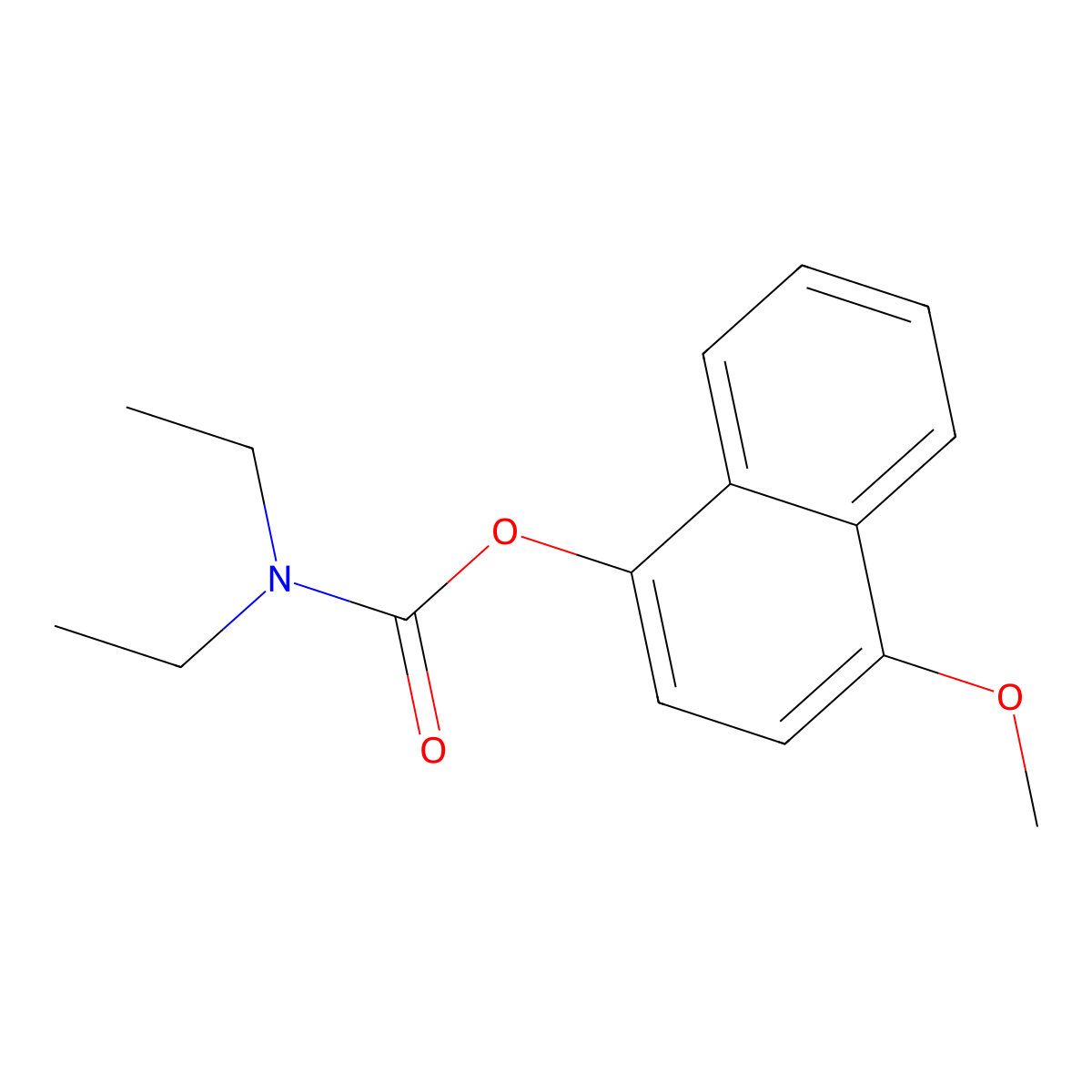 4-Methoxynaphthalen-1-yl diethylcarbamate molecular structure, CAS 1201594-02-6