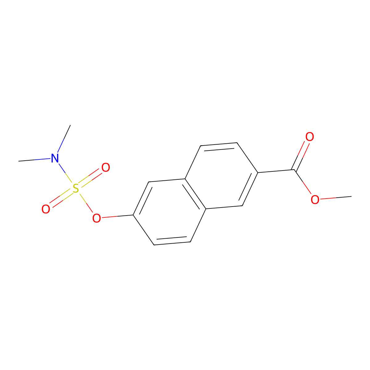 Methyl 6-[(dimethylsulfamoyl)oxy]naphthalene-2-carboxylate molecular structure, CAS 1201594-29-7