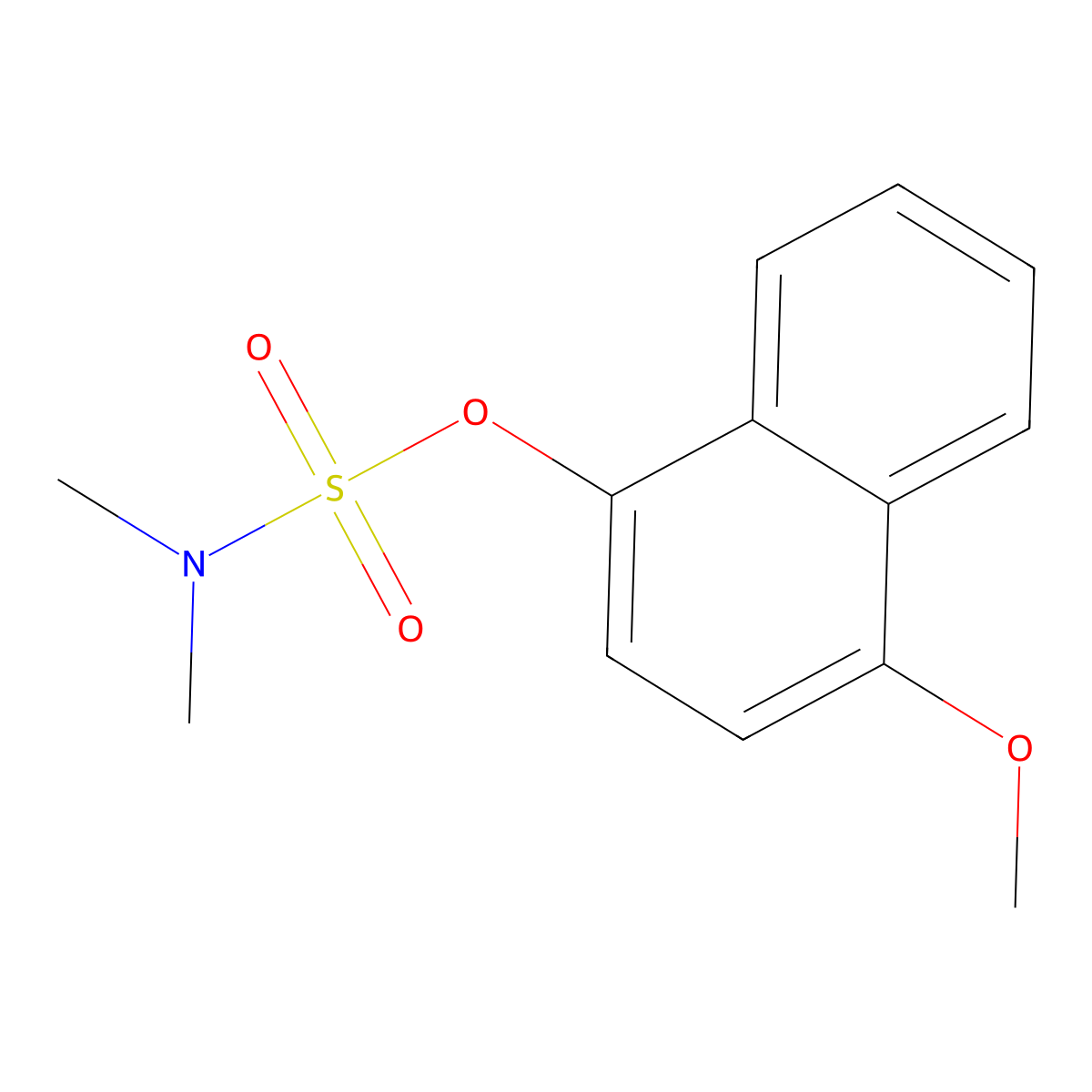4-methoxynaphthalen-1-yl N,N-dimethylsulfamate molecular structure, CAS 1201594-33-3