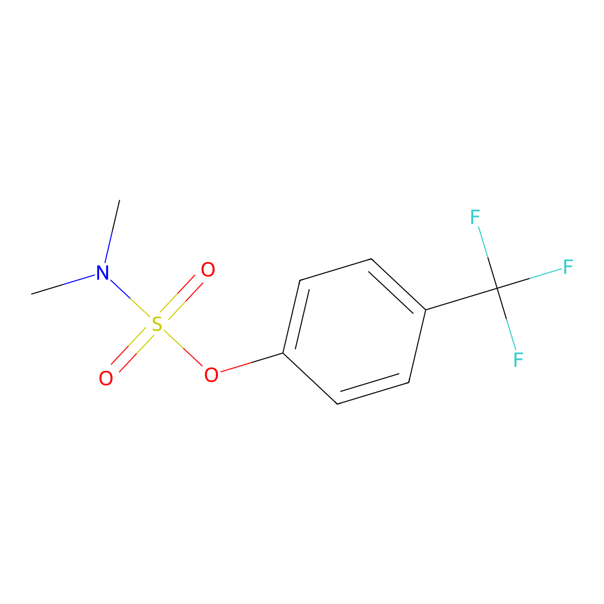 Dimethylsulfamic acid 4-(trifluoromethyl)phenyl ester molecular structure, CAS 1201594-37-7