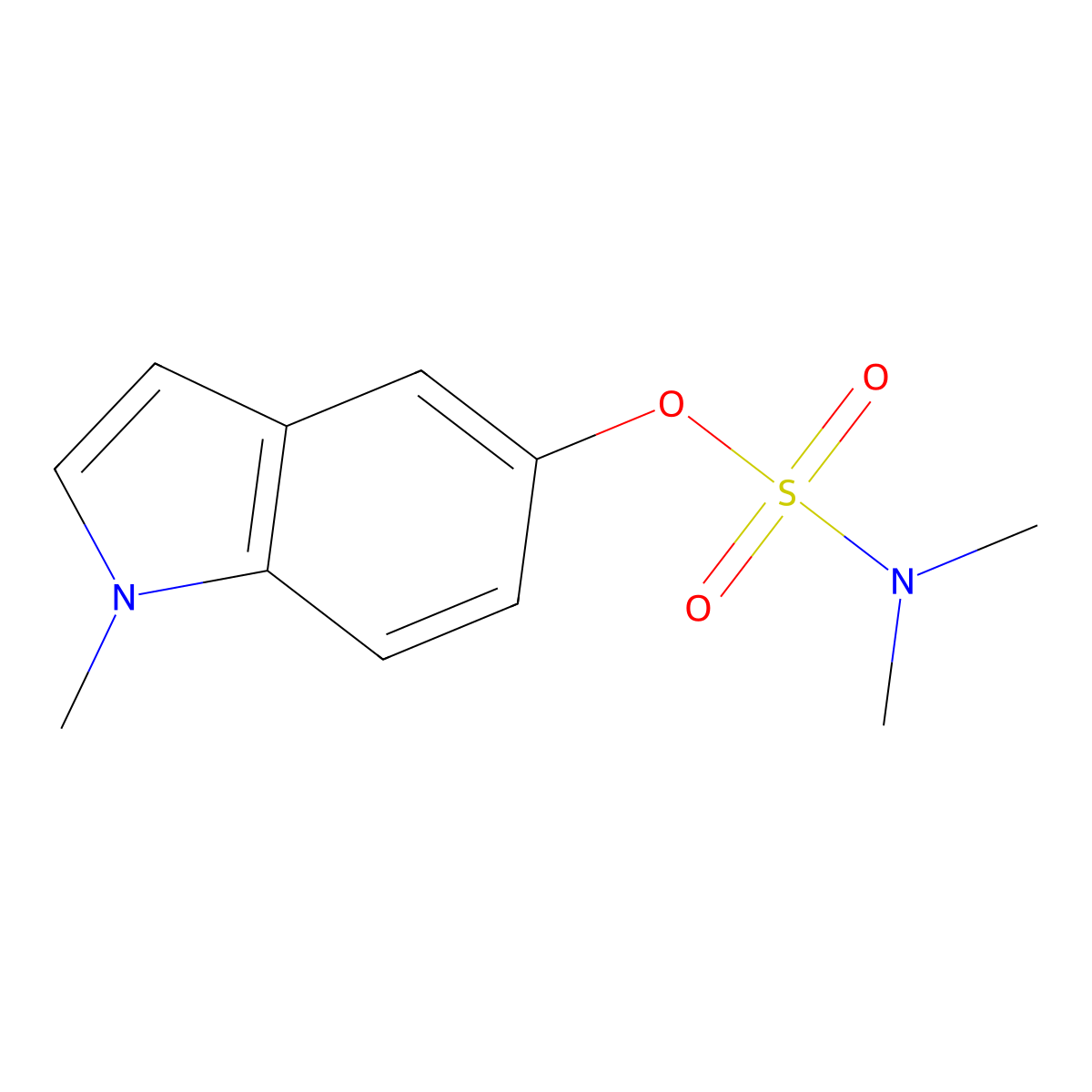 1-Methyl-1H-indol-5-yl dimethylsulfamate molecular structure, CAS 1201594-39-9