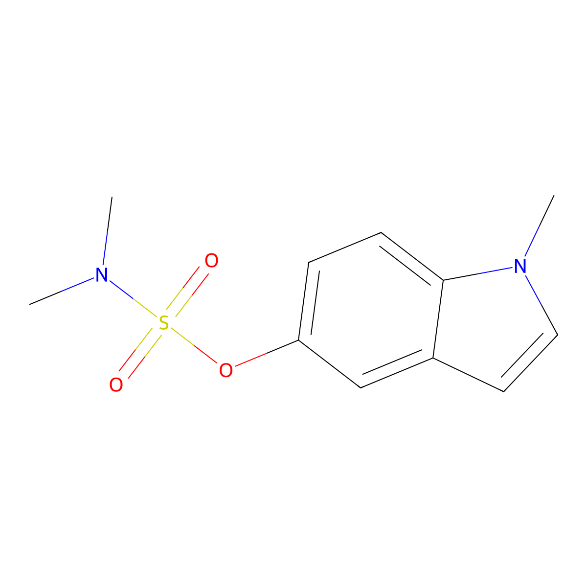 1-Methyl-1H-indol-5-yl dimethylsulfamate molecular structure, CAS 1201594-39-9