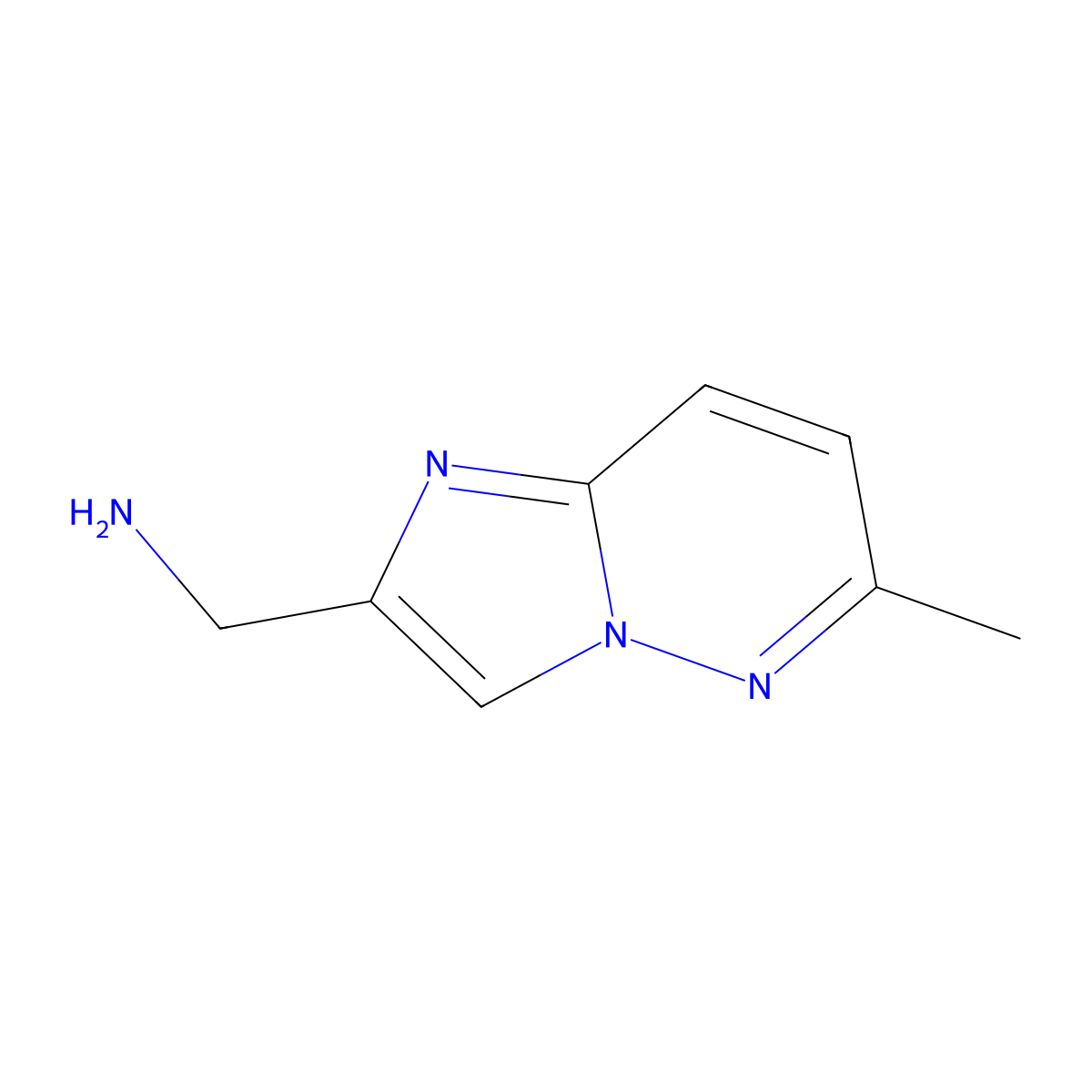 (6-Methylimidazo[1,2-b]pyridazin-2-yl)methanamine molecular structure, CAS 1201597-28-5