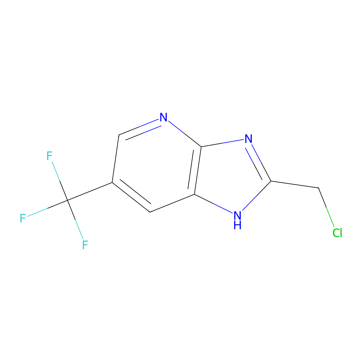 2-(chloromethyl)-6-(trifluoromethyl)-3H-imidazo[4,5-b]pyridine molecular structure, CAS 1201597-38-7