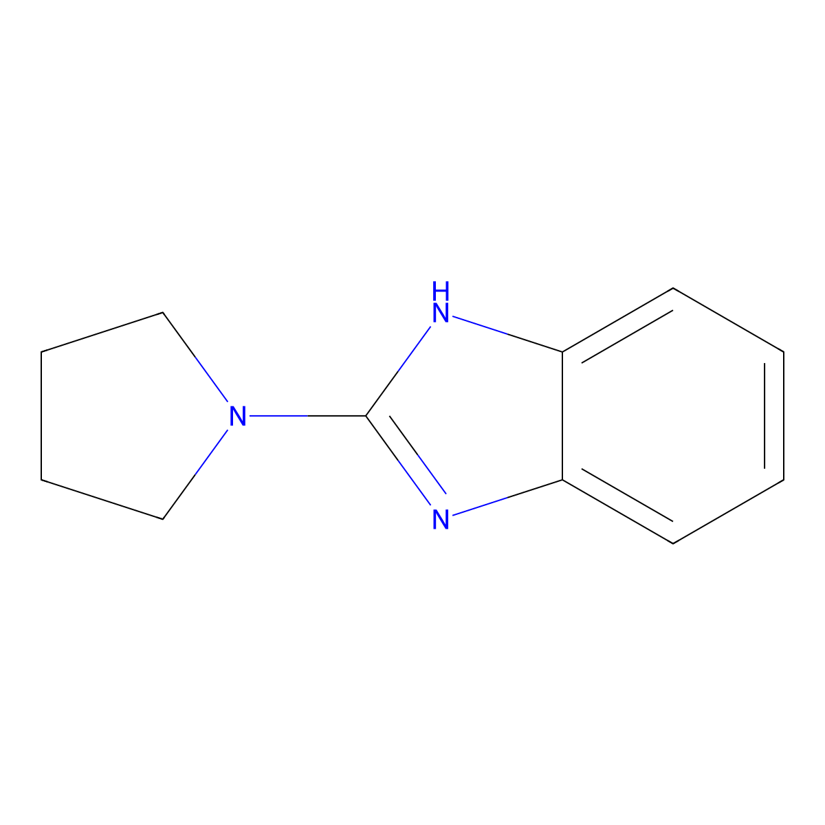 2-(Pyrrolidin-1-yl)-1H-benzo[d]imidazole molecular structure, CAS 120161-06-0