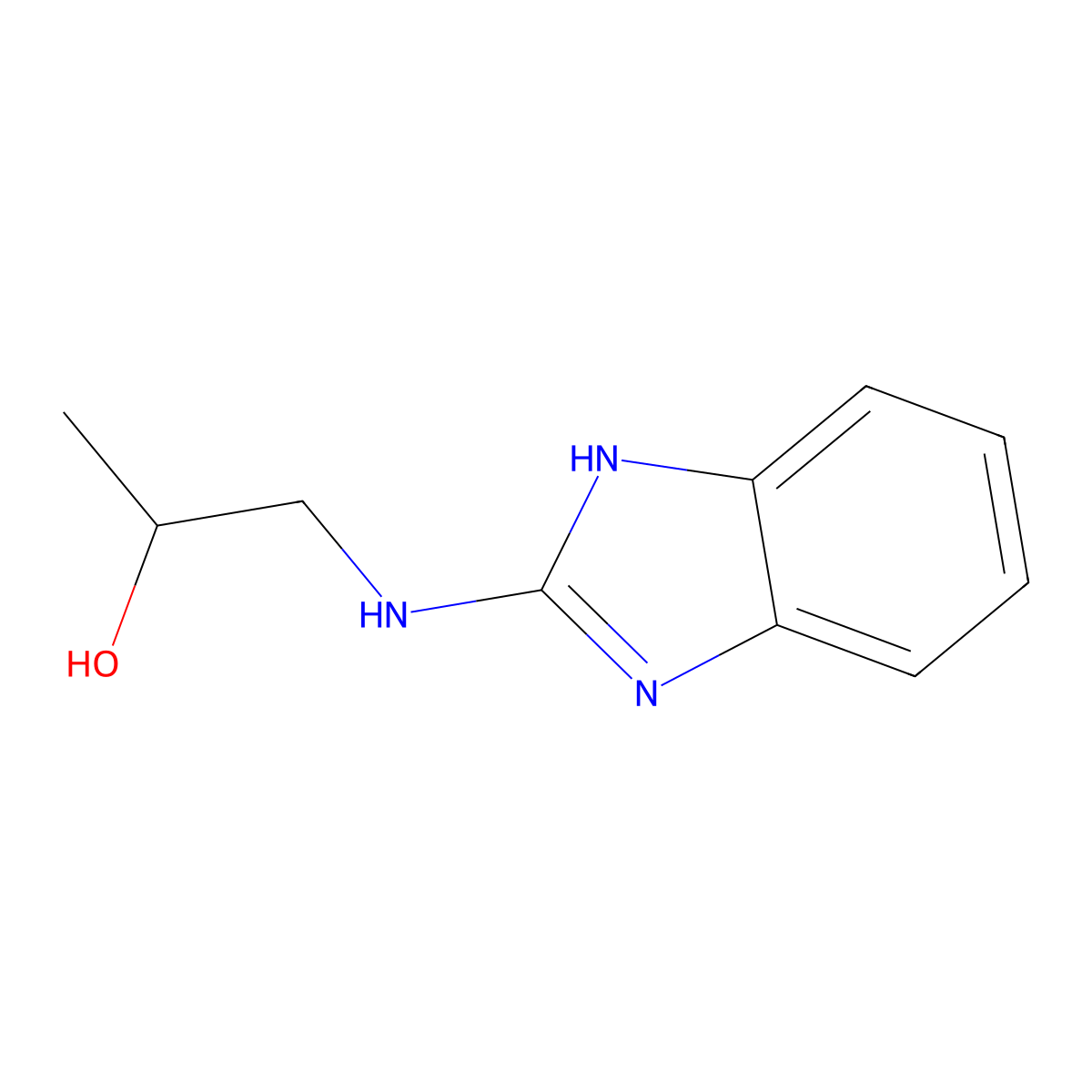 1-(1H-benzimidazol-2-ylamino)propan-2-ol molecular structure, CAS 120161-07-1