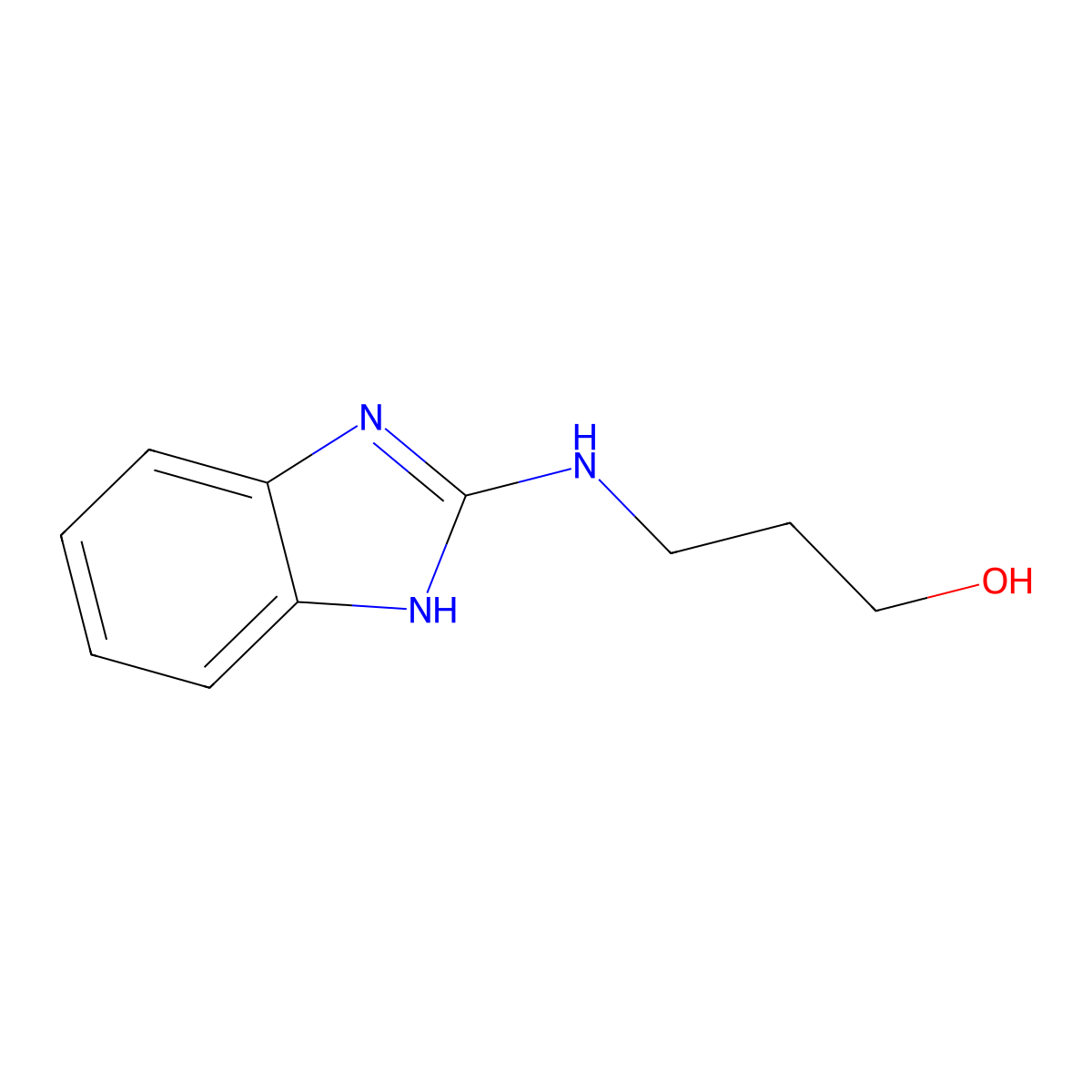 3-(1H-Benzimidazol-2-ylamino)-1-propanol molecular structure, CAS 120161-08-2